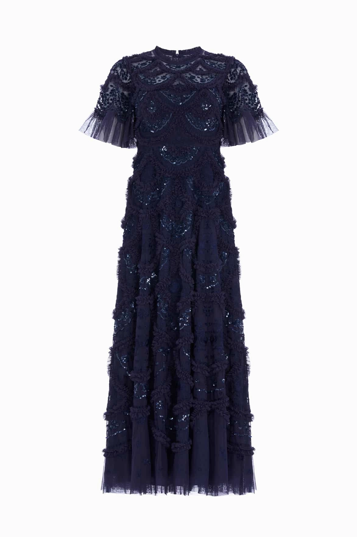 Carmen Ruffle Ankle Gown Relax Motion Sleek Presence