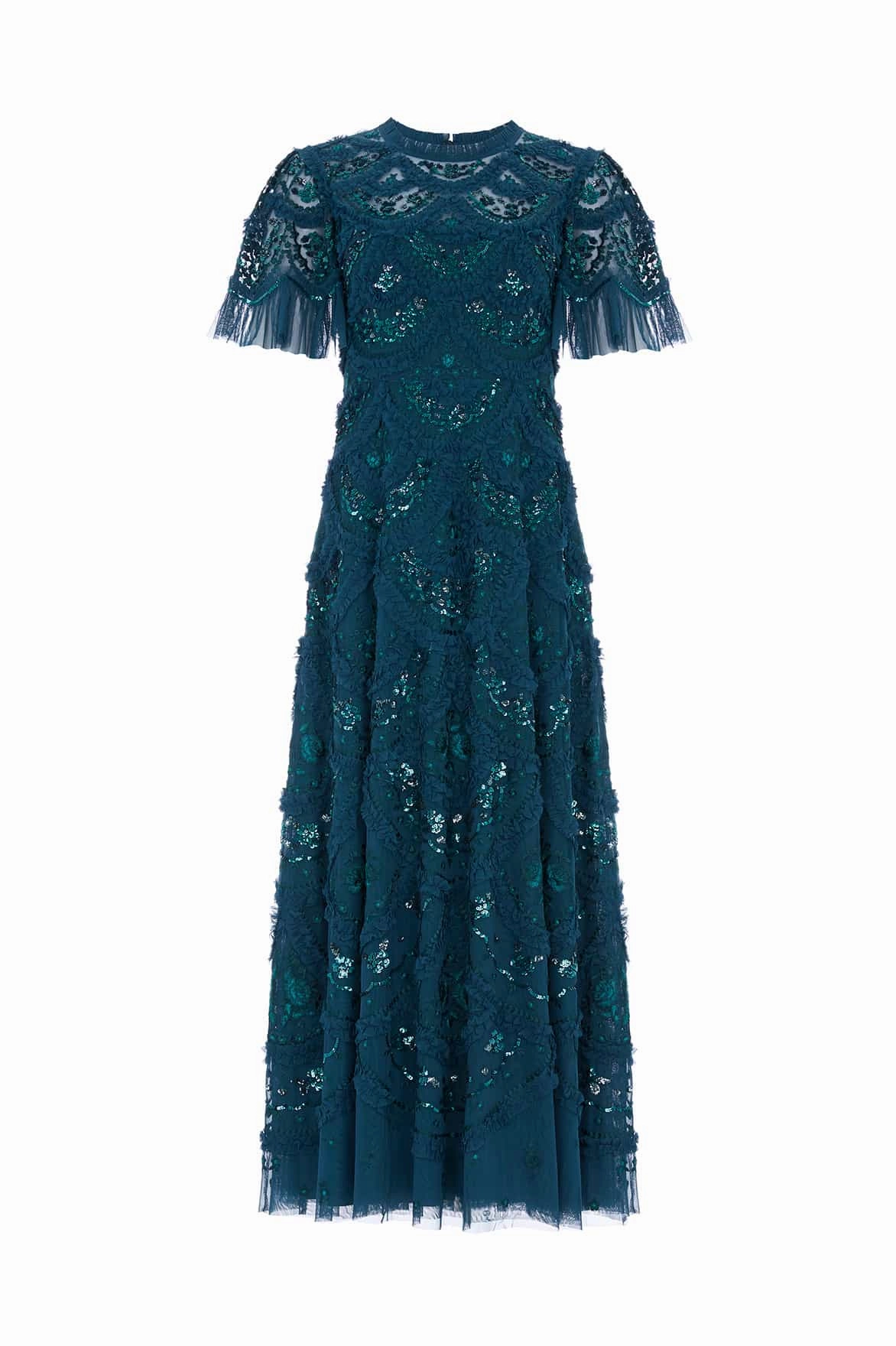 Soft Pleats Urban Energy Carmen Ruffle Ankle Gown