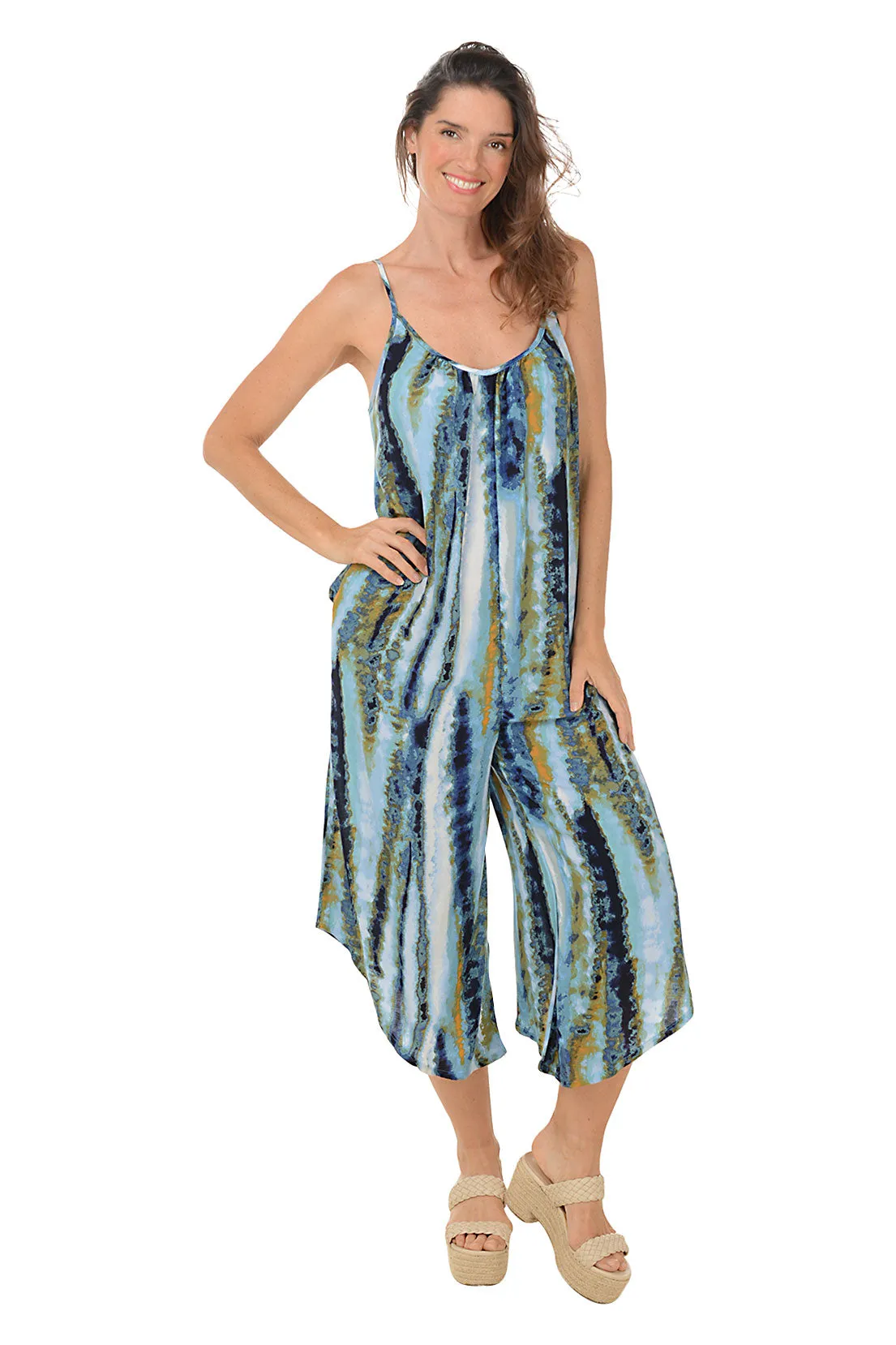 Cascada Wide Leg Jumpsuit Circular Knit