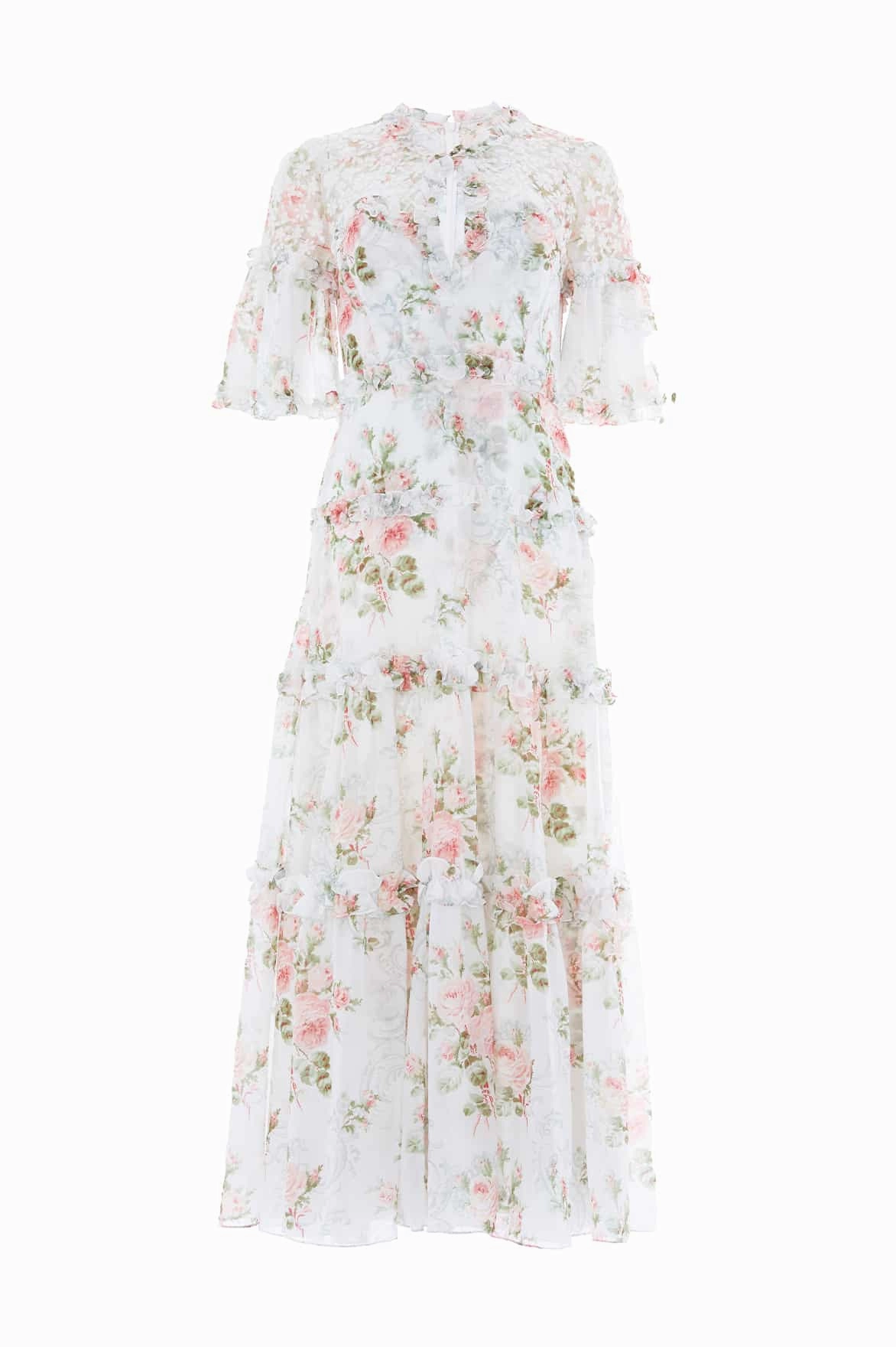 Texture Mood Minimalist-Trend Madame Rose Carla Chiffon Ankle Gown