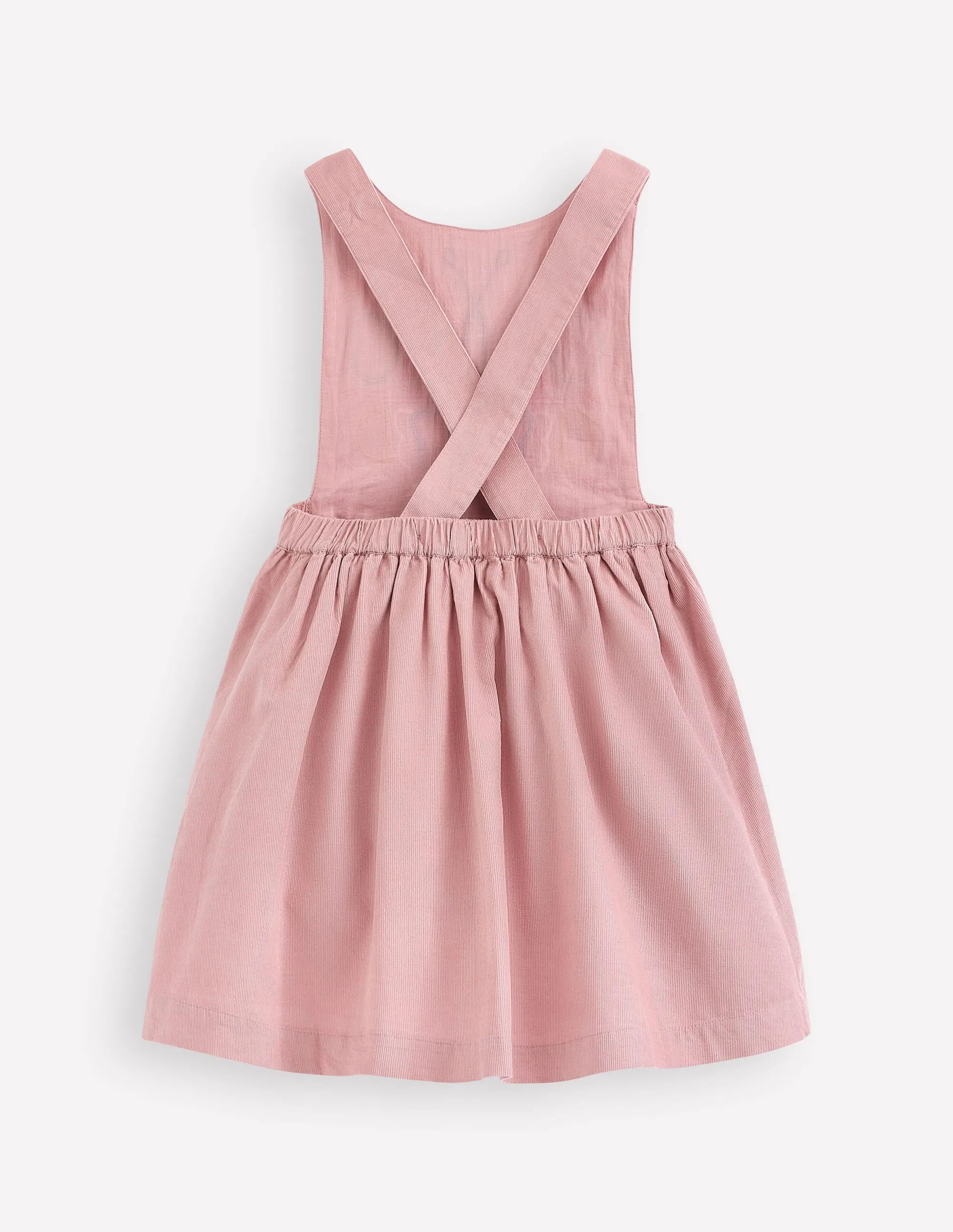 Cord Appliqu Pinafore Dress-Formica Pink Butterfly Perfect Mood