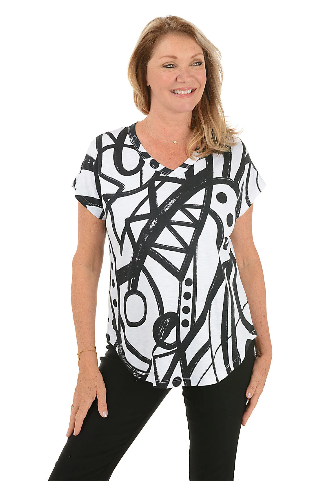 HighDurabilityWeave Cay V-Neck Short Sleeve Tee