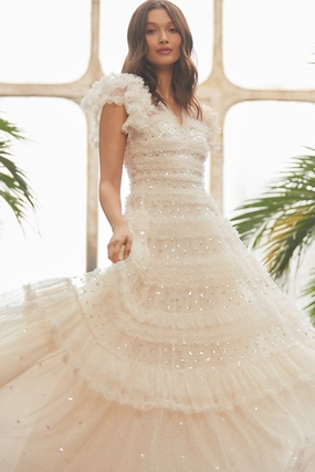 Vivian V-Neck Gown Balanced Look