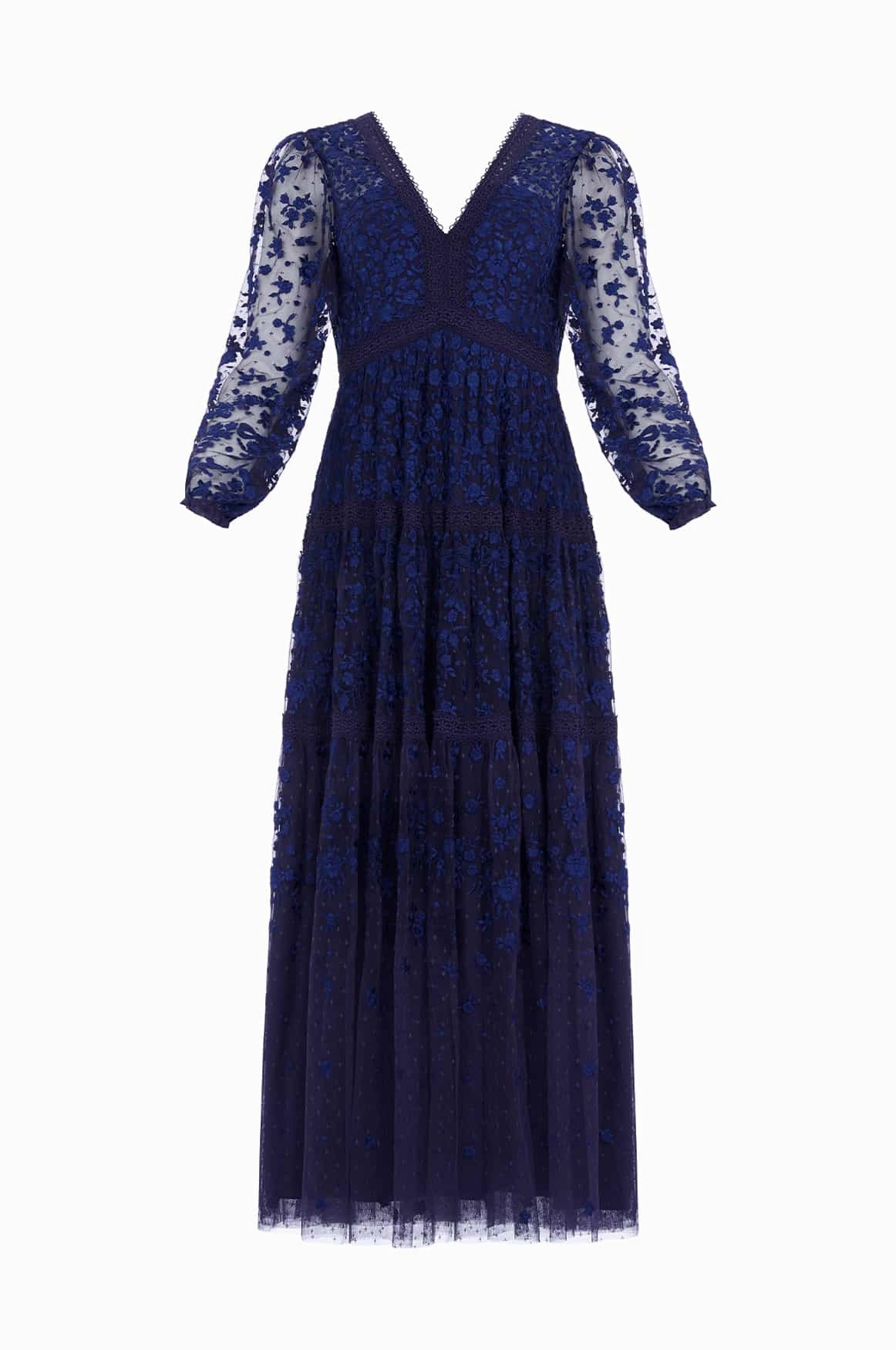 Celestia Ribbon Ankle Gown All-Season Comfort Artistic Flair