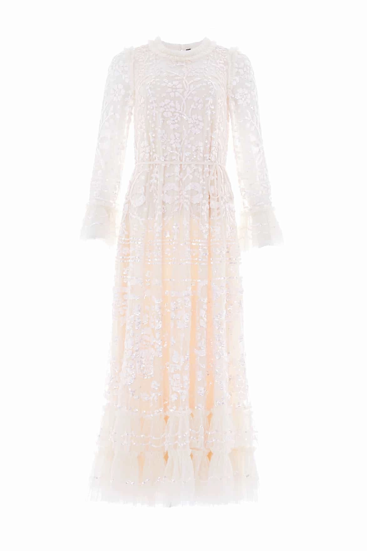 Celia Long Sleeve Ankle Gown Slim Touch Floral Swing