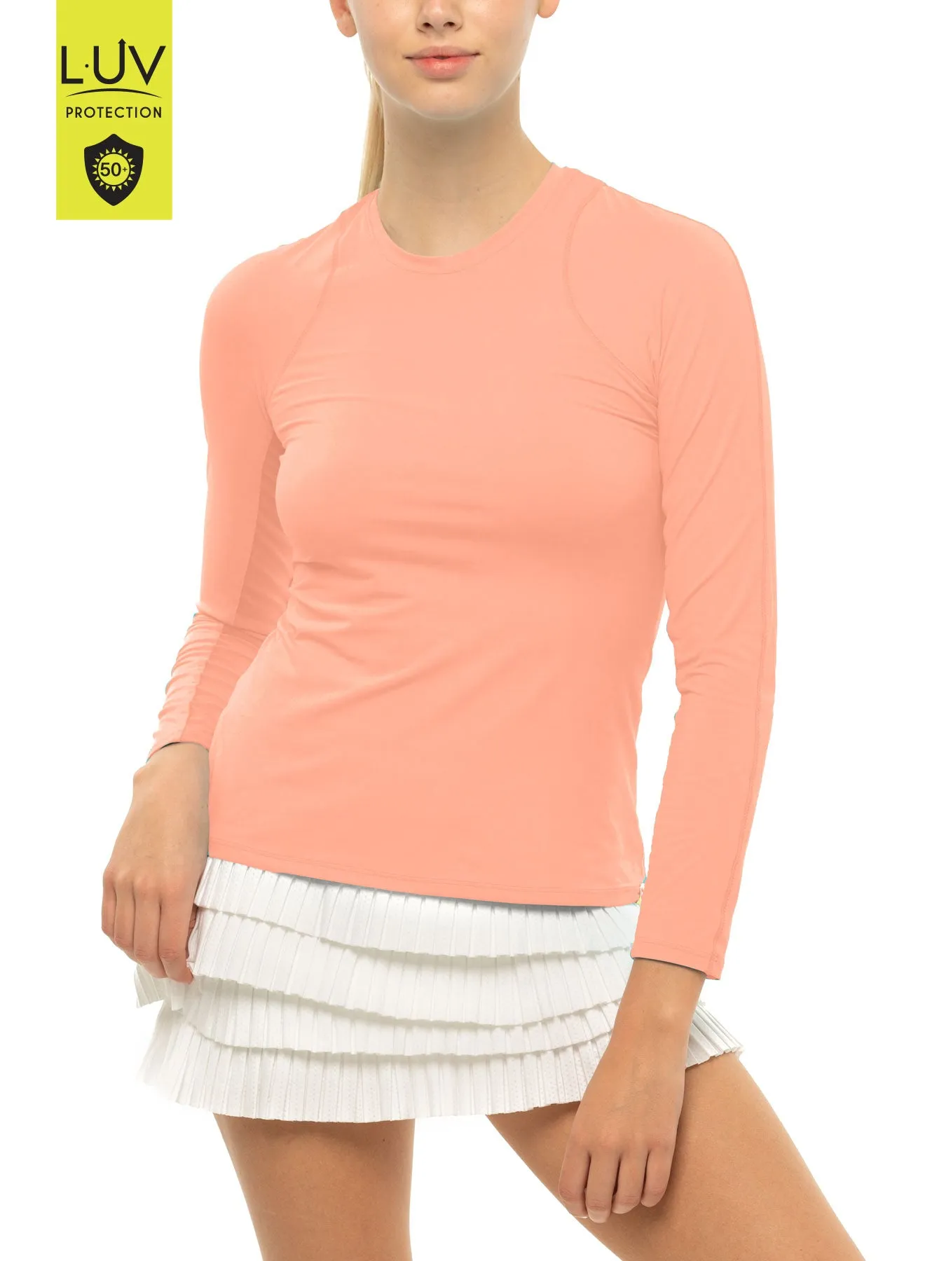 Breeze Long Sleeve Crew Breathable Underarm Gussets Snag Free Fabric