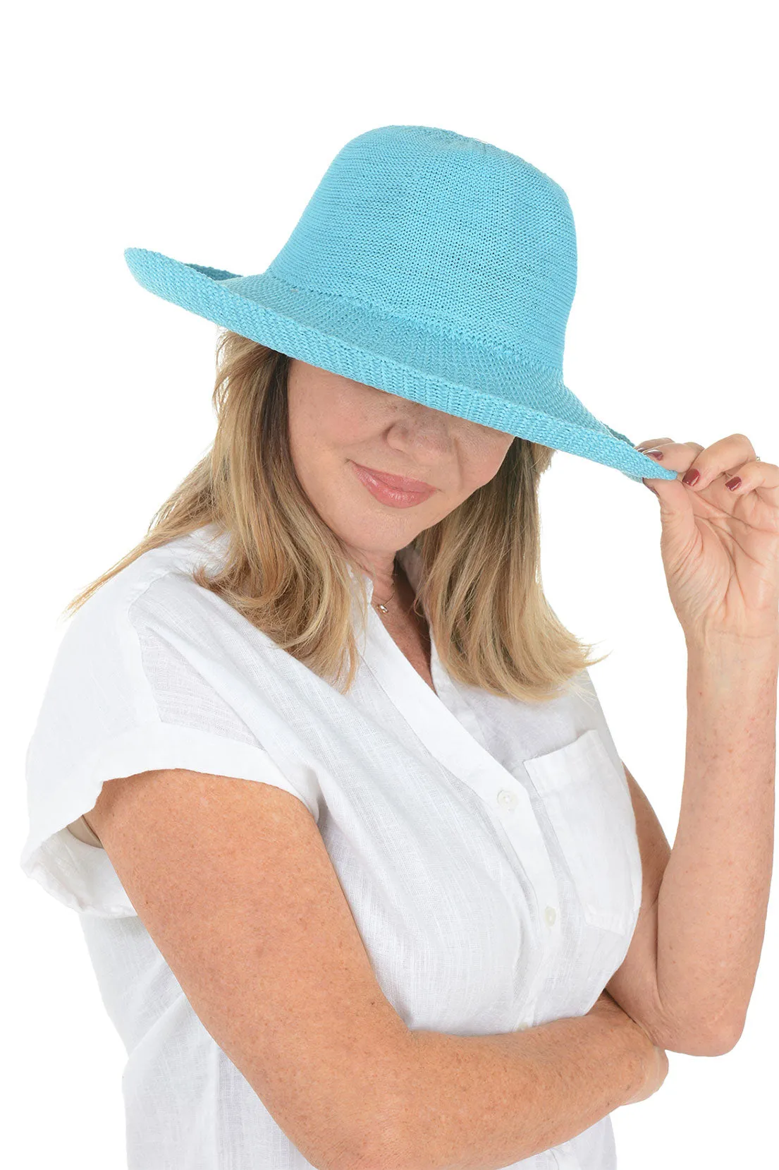 Woven Adjustable Travel Hat Reinforced Stress Points Fashion Blouse