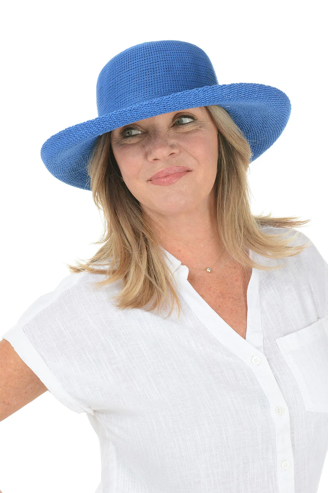 High Neckline Structure Woven Adjustable Travel Hat