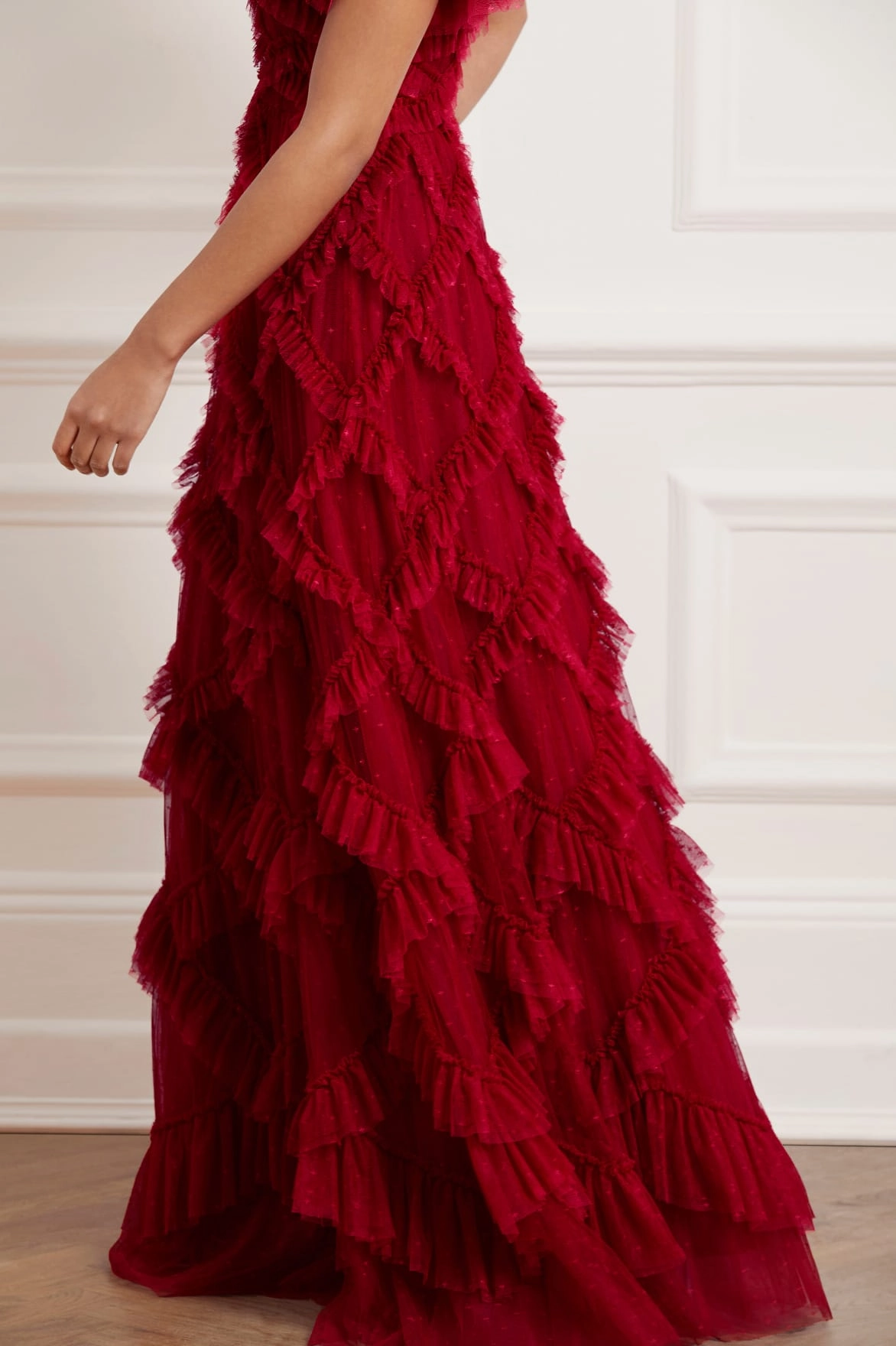 Lounge Texture Joyful Look Genevieve Ruffle Gown