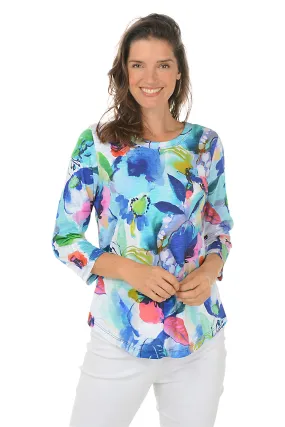 Charlotte Slub Knit Curved Hem Top Quick Dry Material FadeResistant