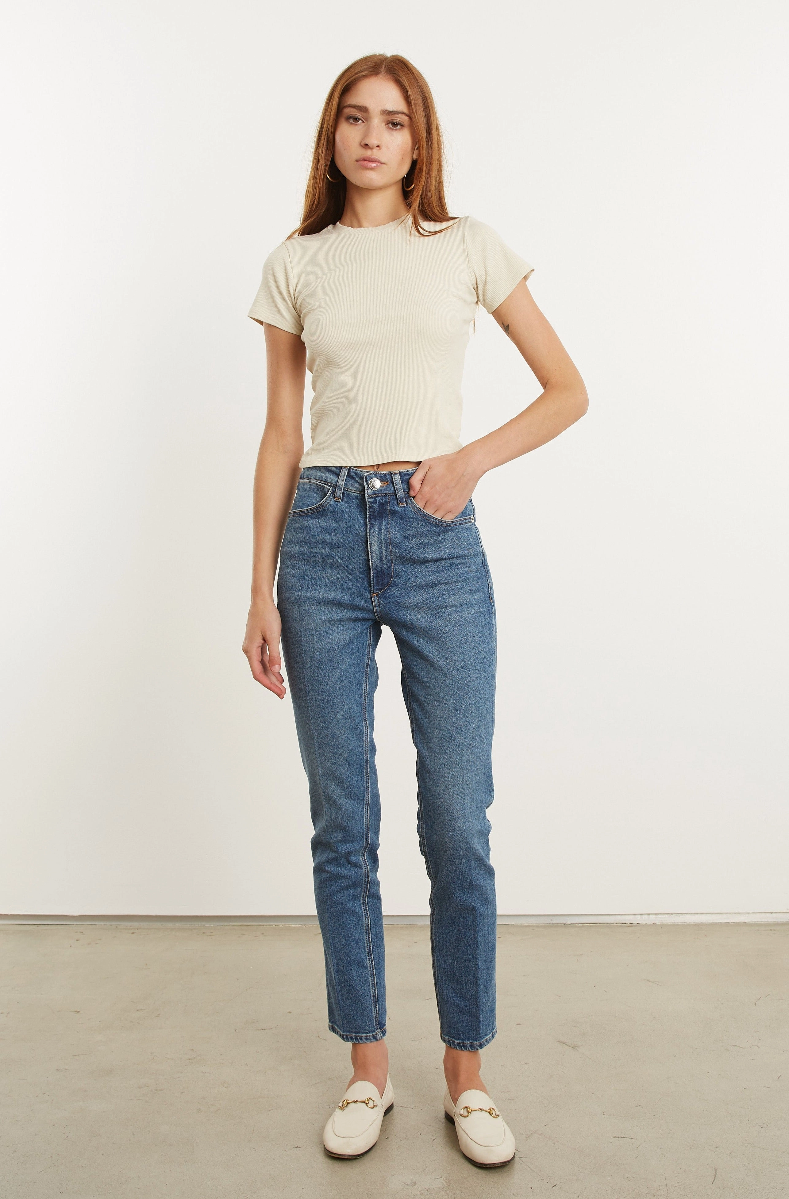 ThermalRegulating Fabric Charlotte Skinny Straight Leg Denim
