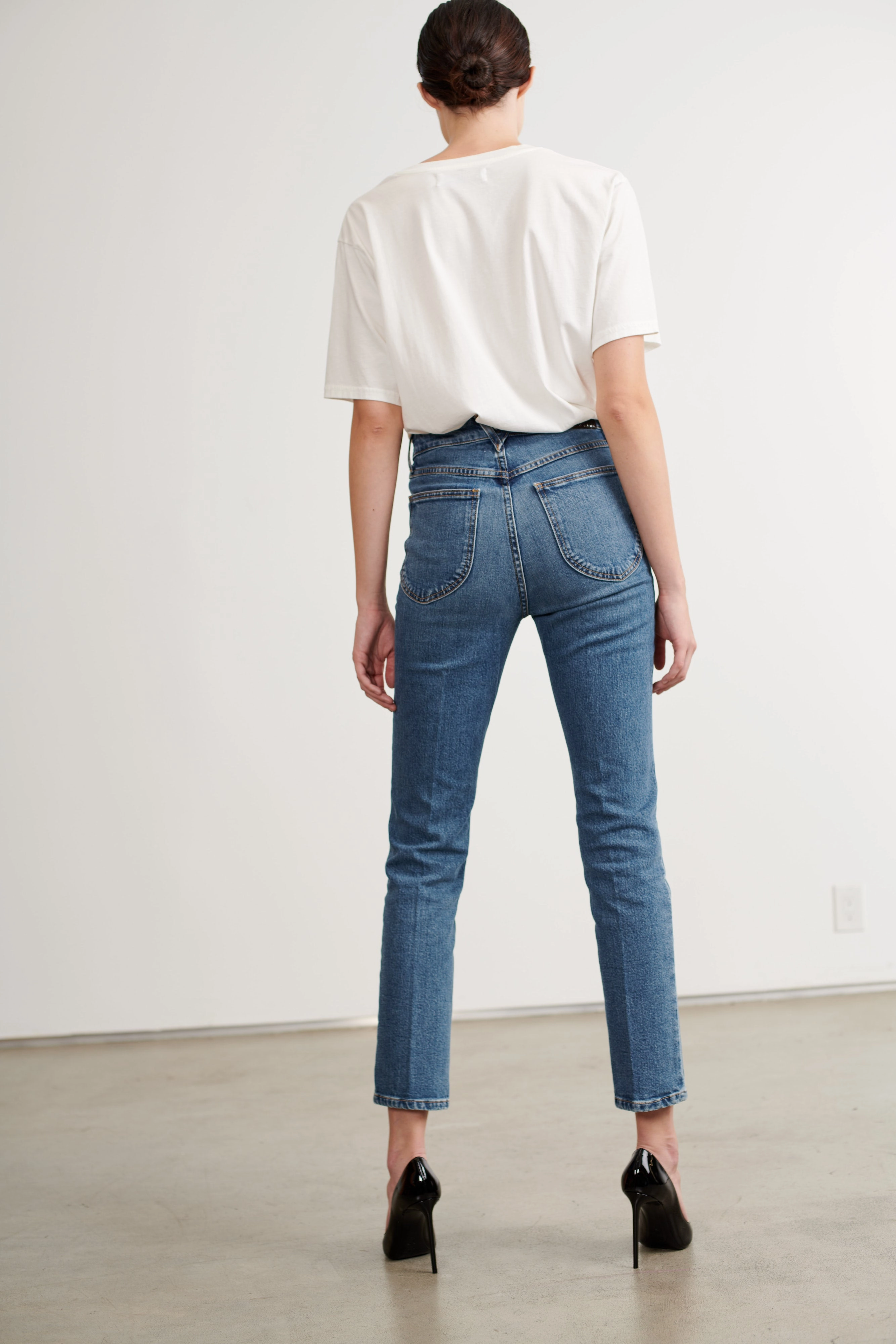 Versatile Layering Cut Non Irritating Seams Charlotte Skinny Straight Leg Denim