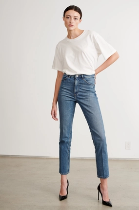 MinimalistStyle Eco Friendly Dye Process Charlotte Skinny Straight Leg Denim