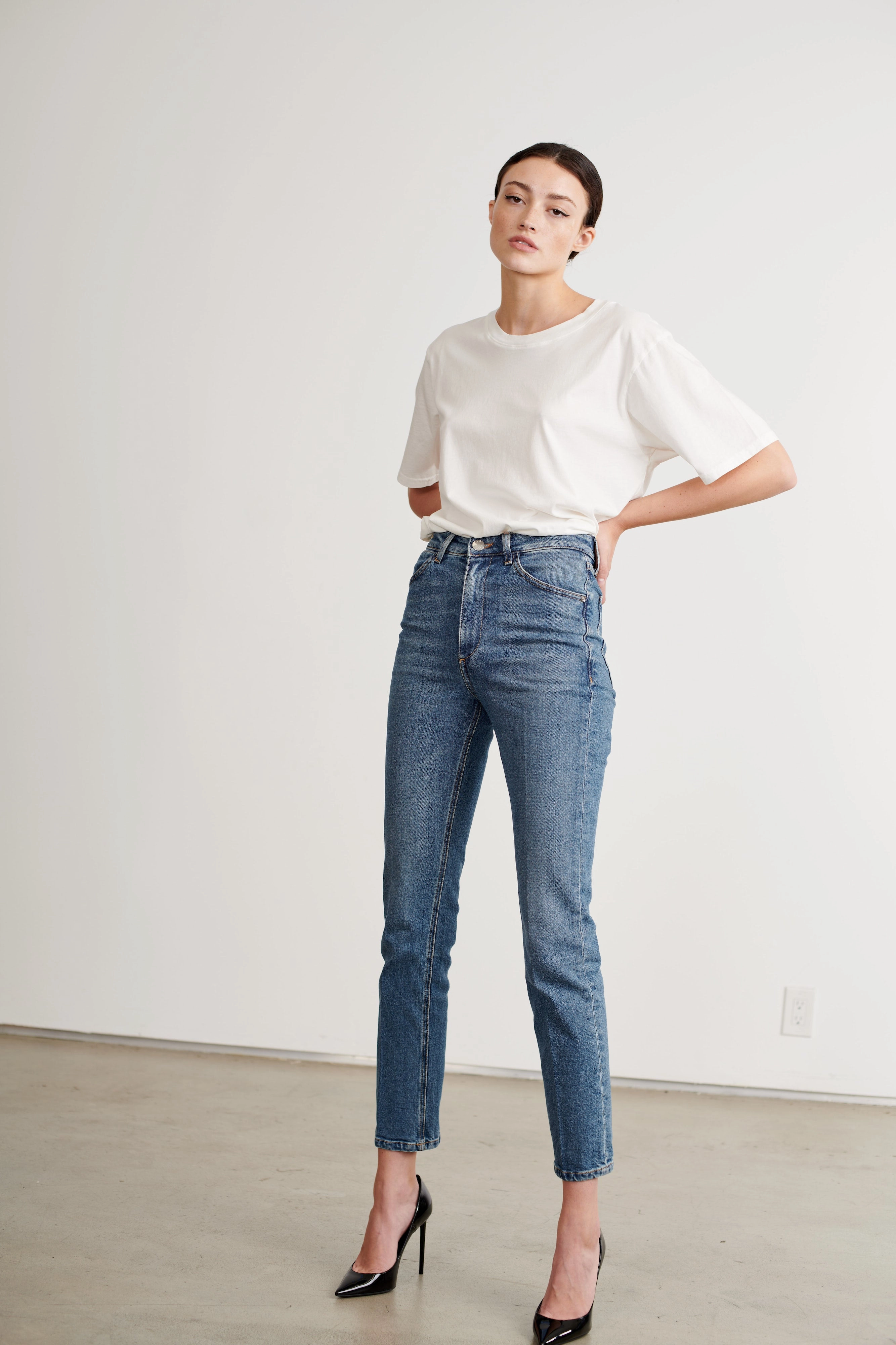 Anti Odor Treatment Charlotte Skinny Straight Leg Denim