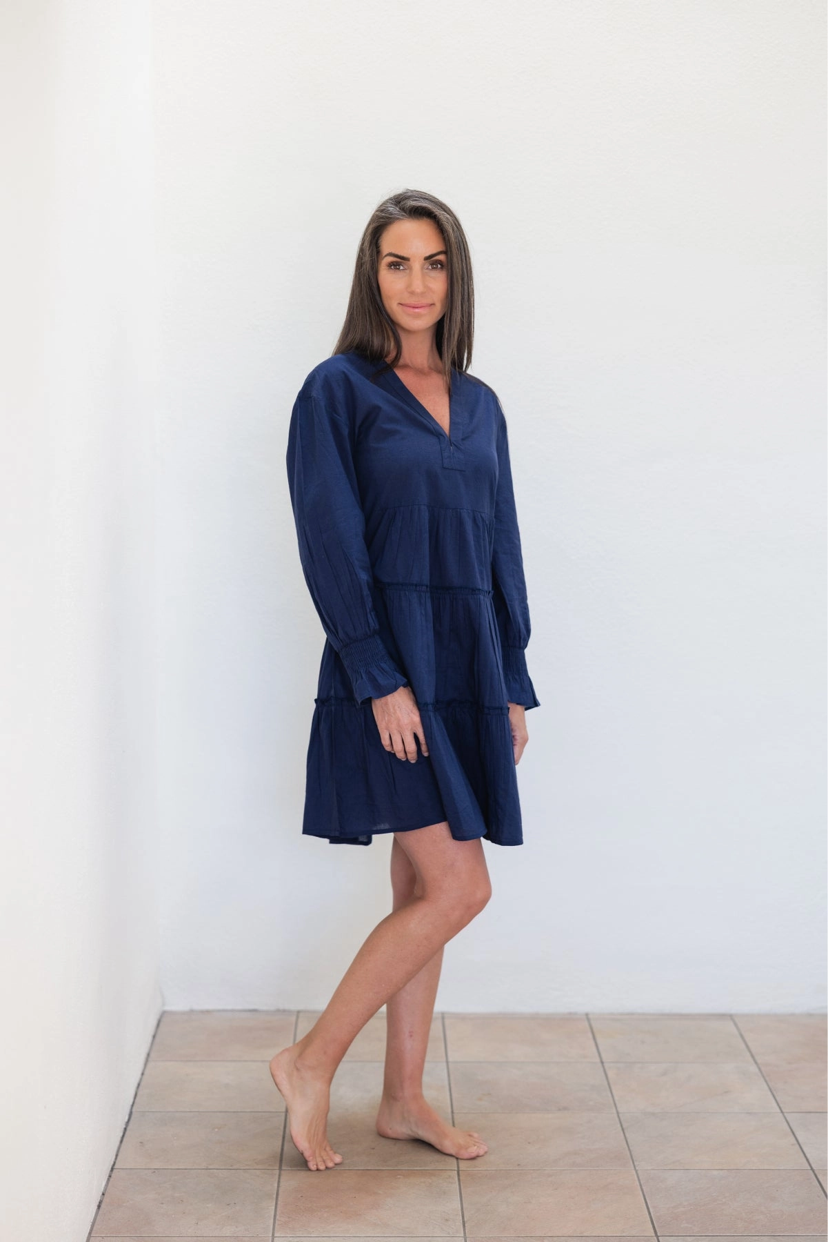 Dover Dress Solid Navy Urban Spirit