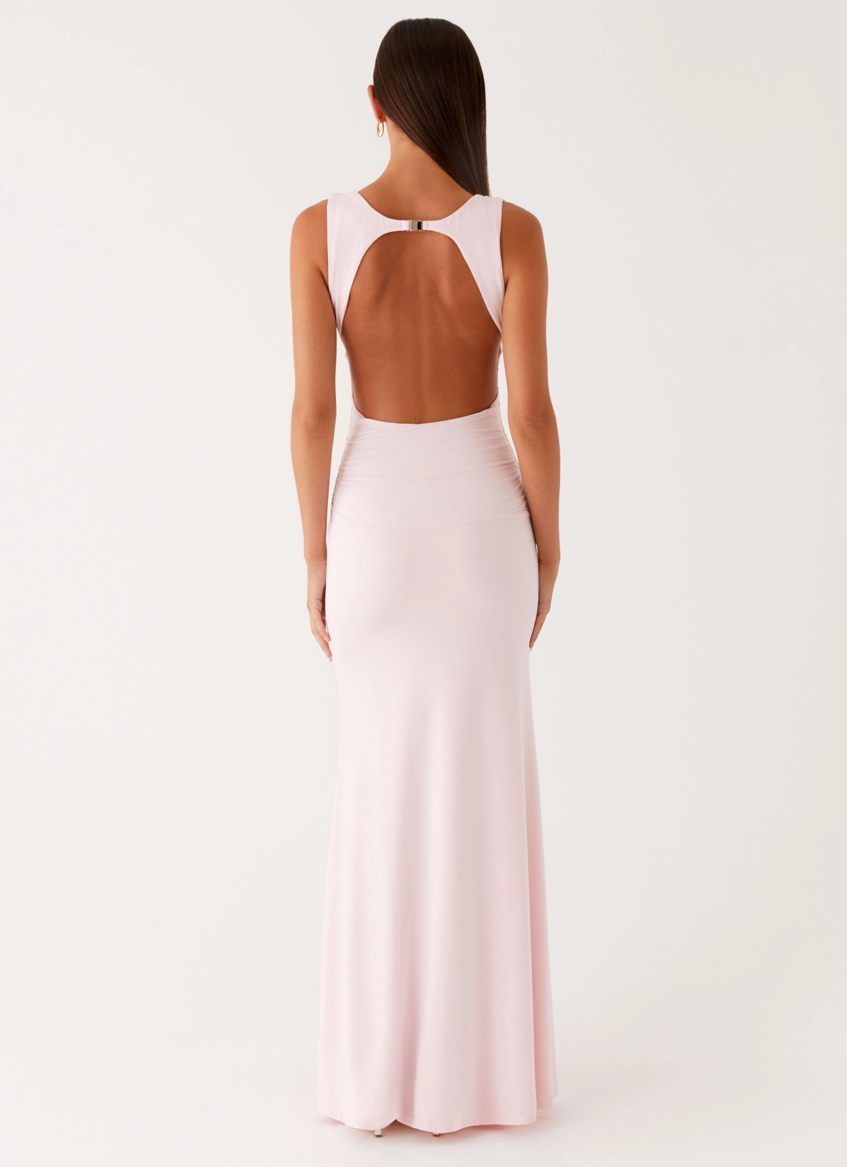 Cherry Sky Maxi Dress - Baby Pink