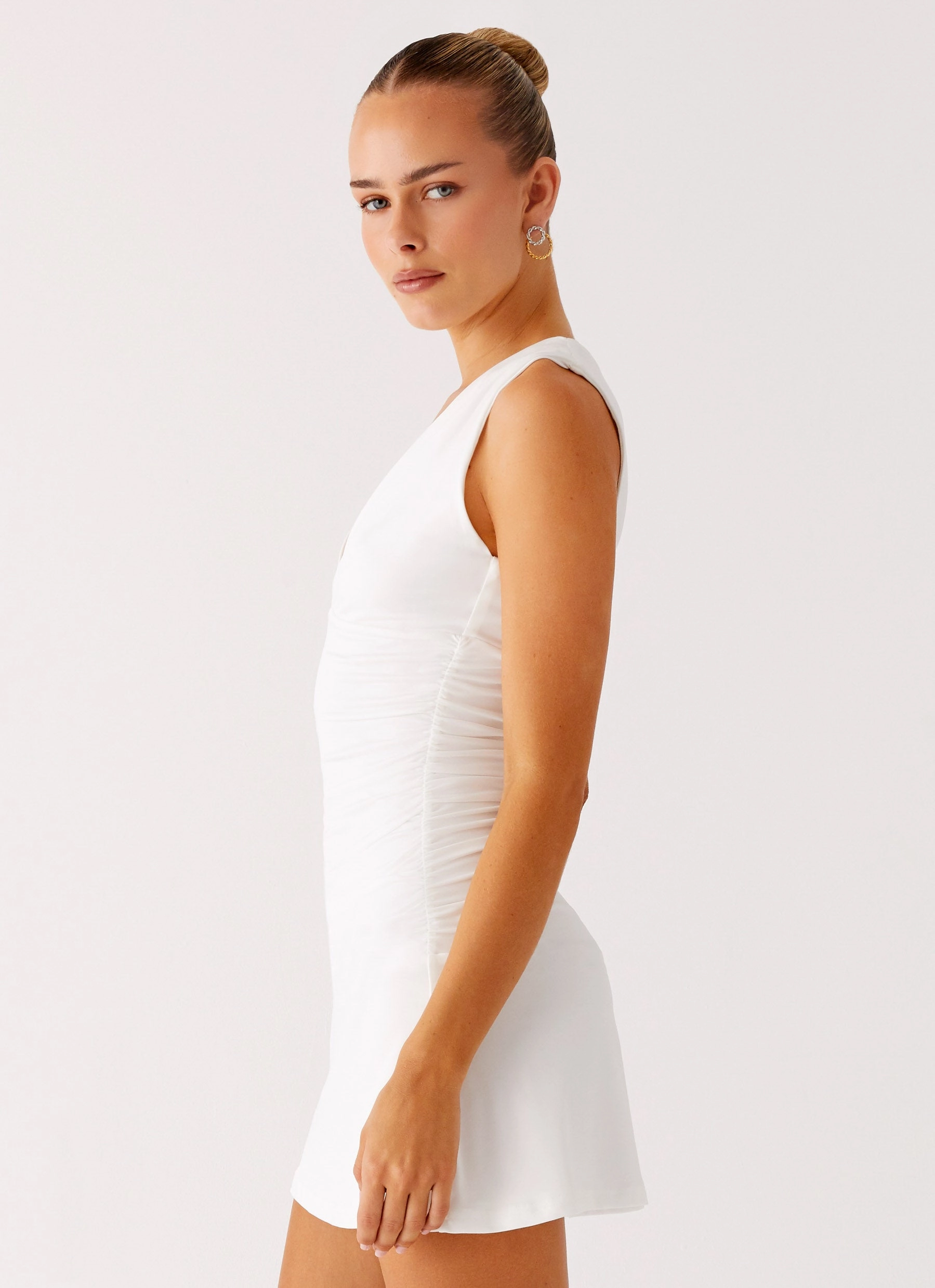 Cherry Sky Mini Dress - White