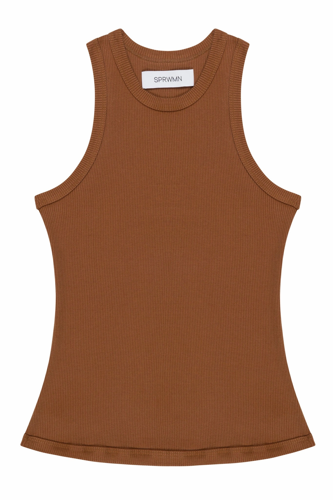 Printed top Chestnut Rib Racer Tank