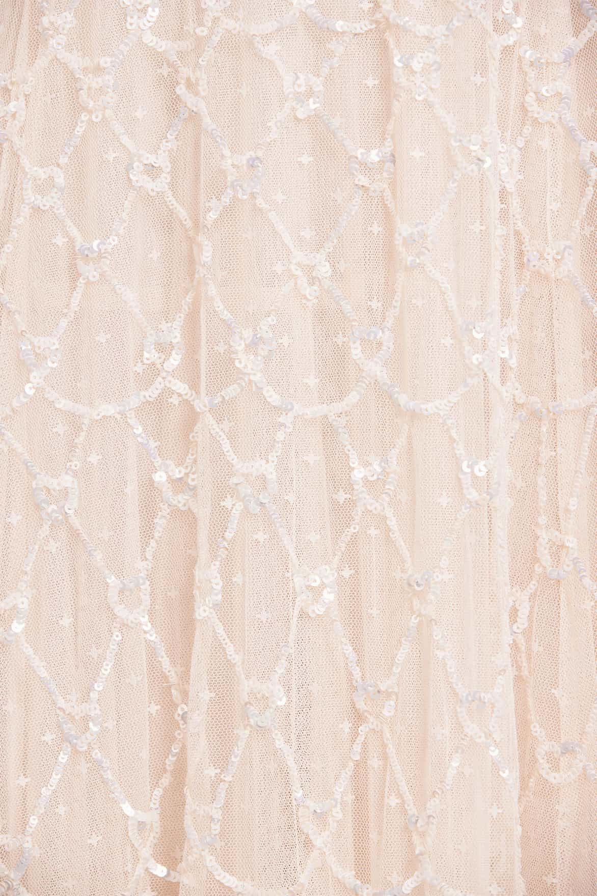 Lounge Texture Flow Line Heart Lattice Ankle Gown