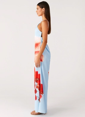 Chloe Maxi Dress - Turquoise Bloom