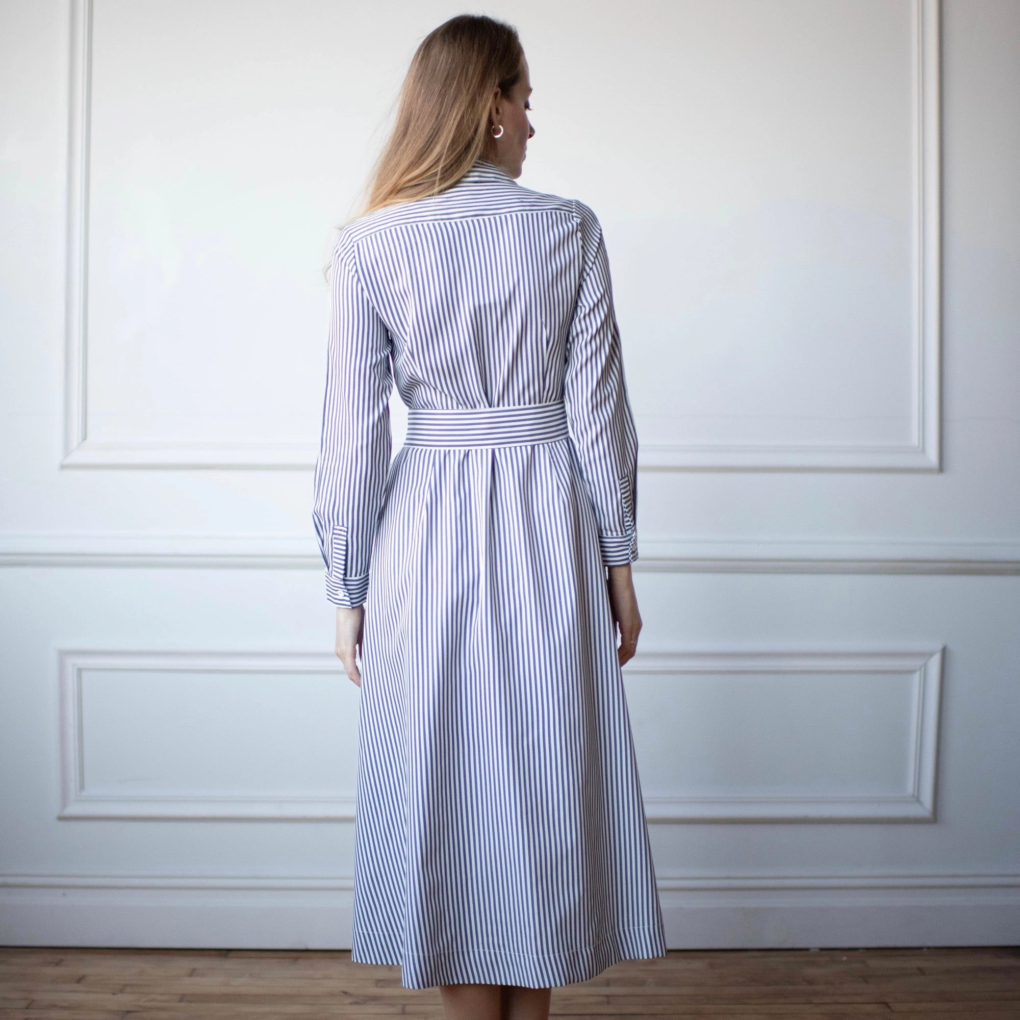 Modern Motion Chrie Pinstripe Dress [Final Sale]