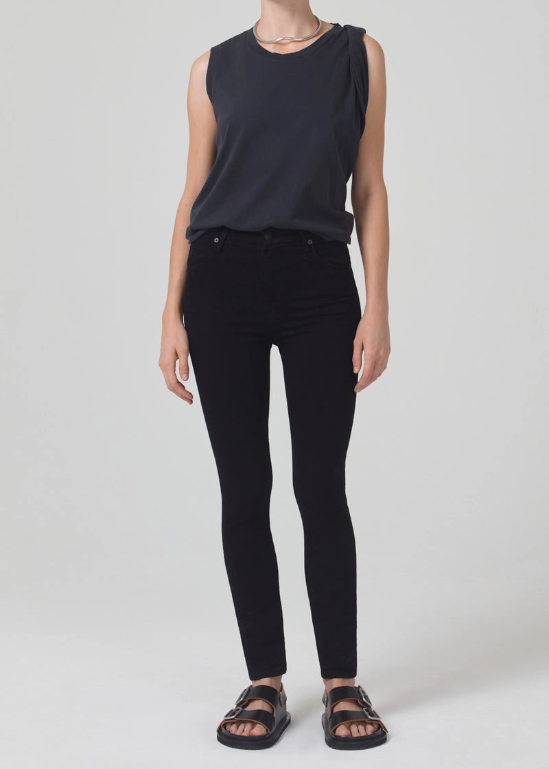 Tagless Design Chrissy High Rise Skinny in Plush Black