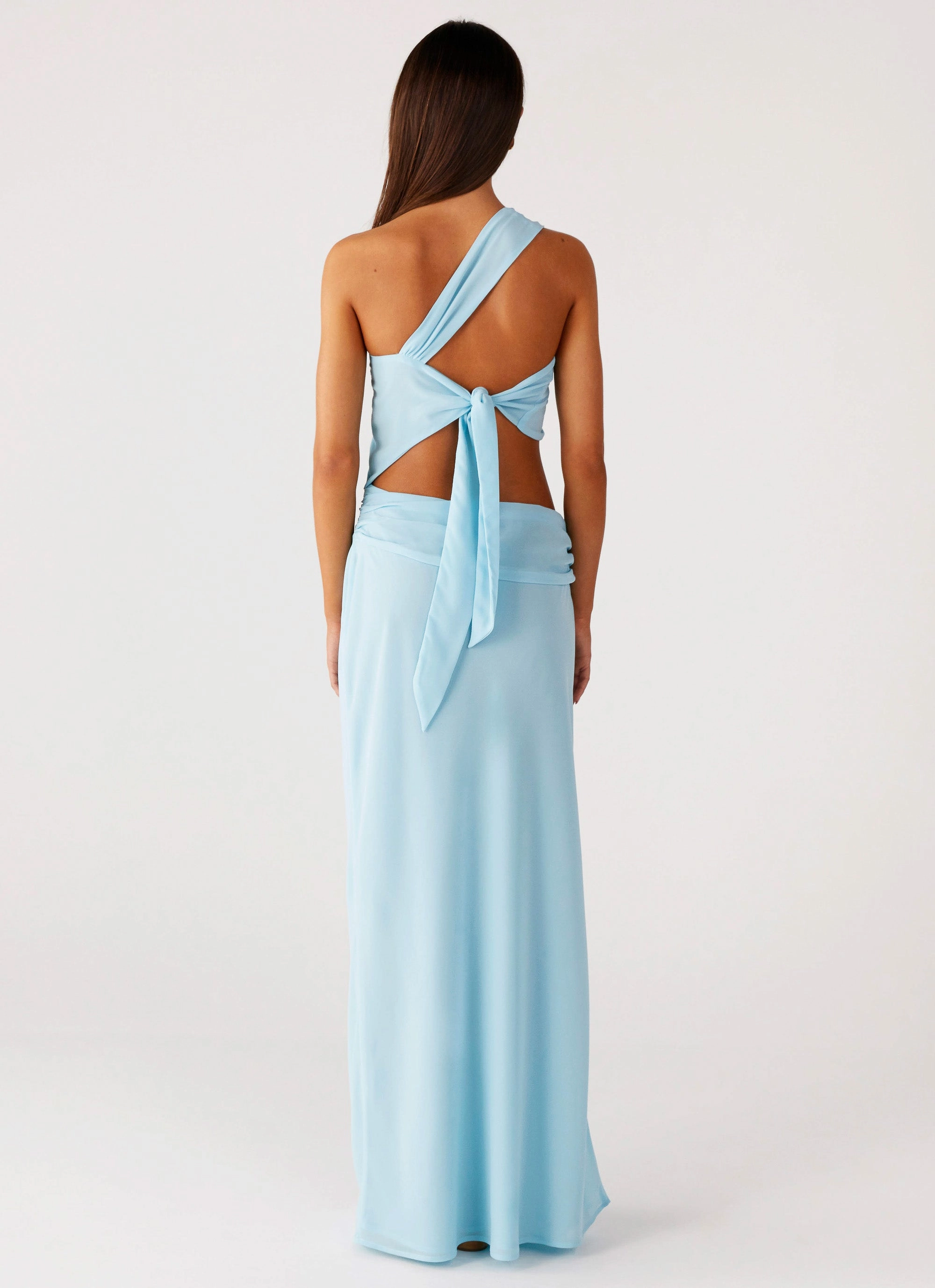 Cindelle One Shoulder Maxi Dress - Turquoise
