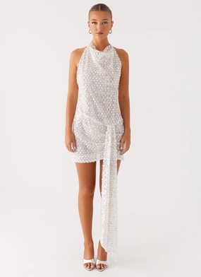Cinta Sequin Mini Dress - Silver
