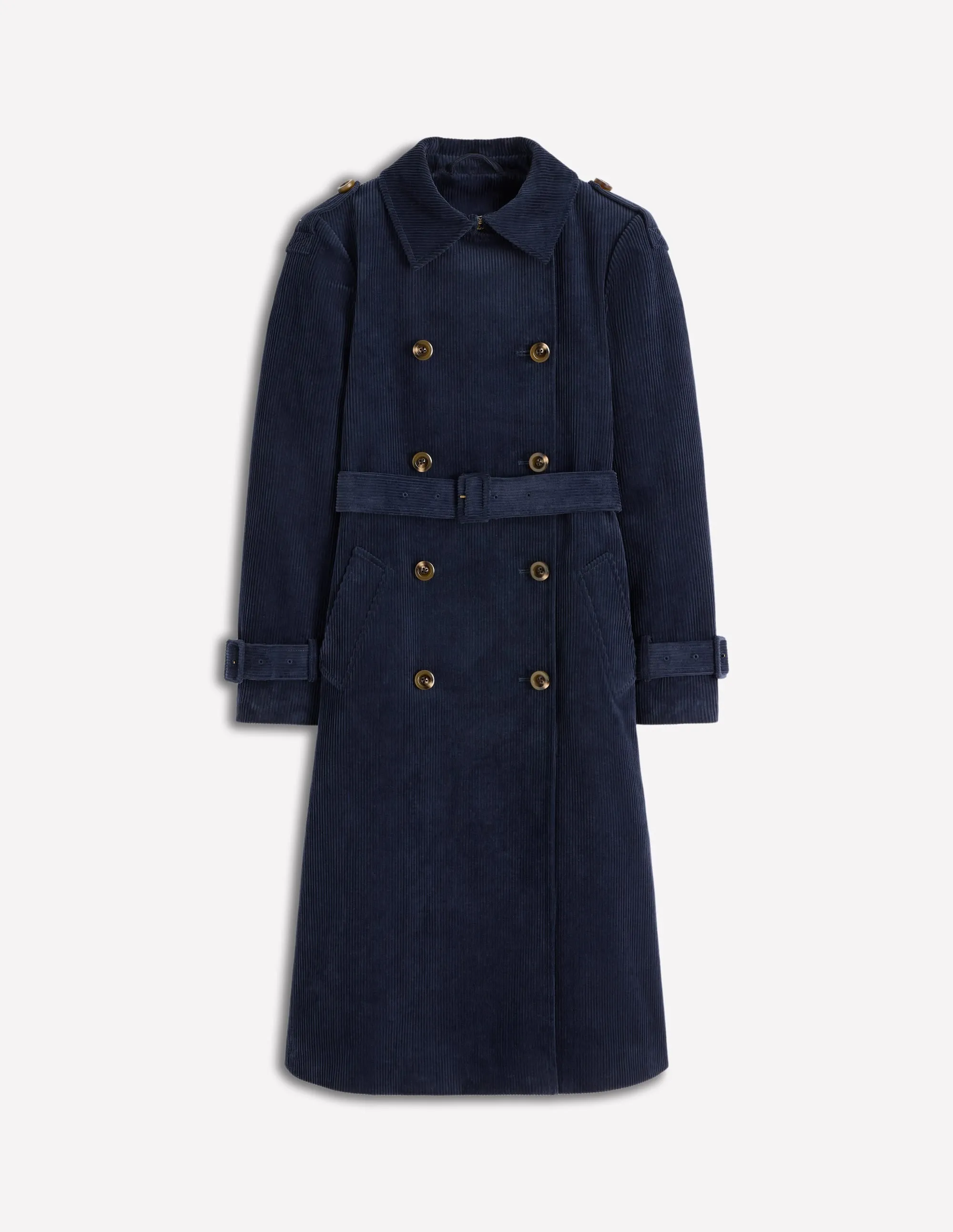 Cheltenham Cord Trench Coat-Navy Seam Sealed Technology Bonded Seam Technology