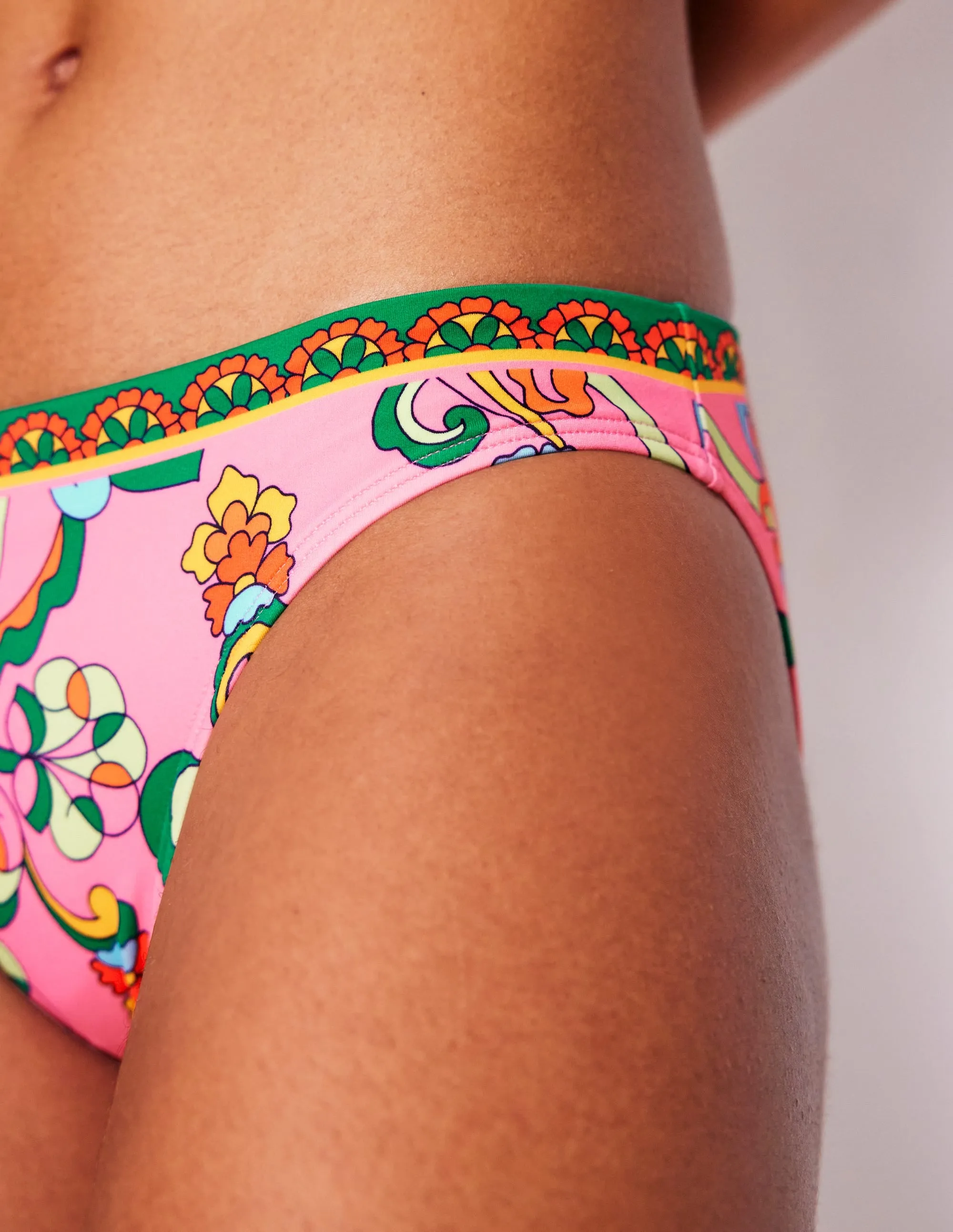 Classic Bikini Bottoms-Pink, Sun Protection Wear