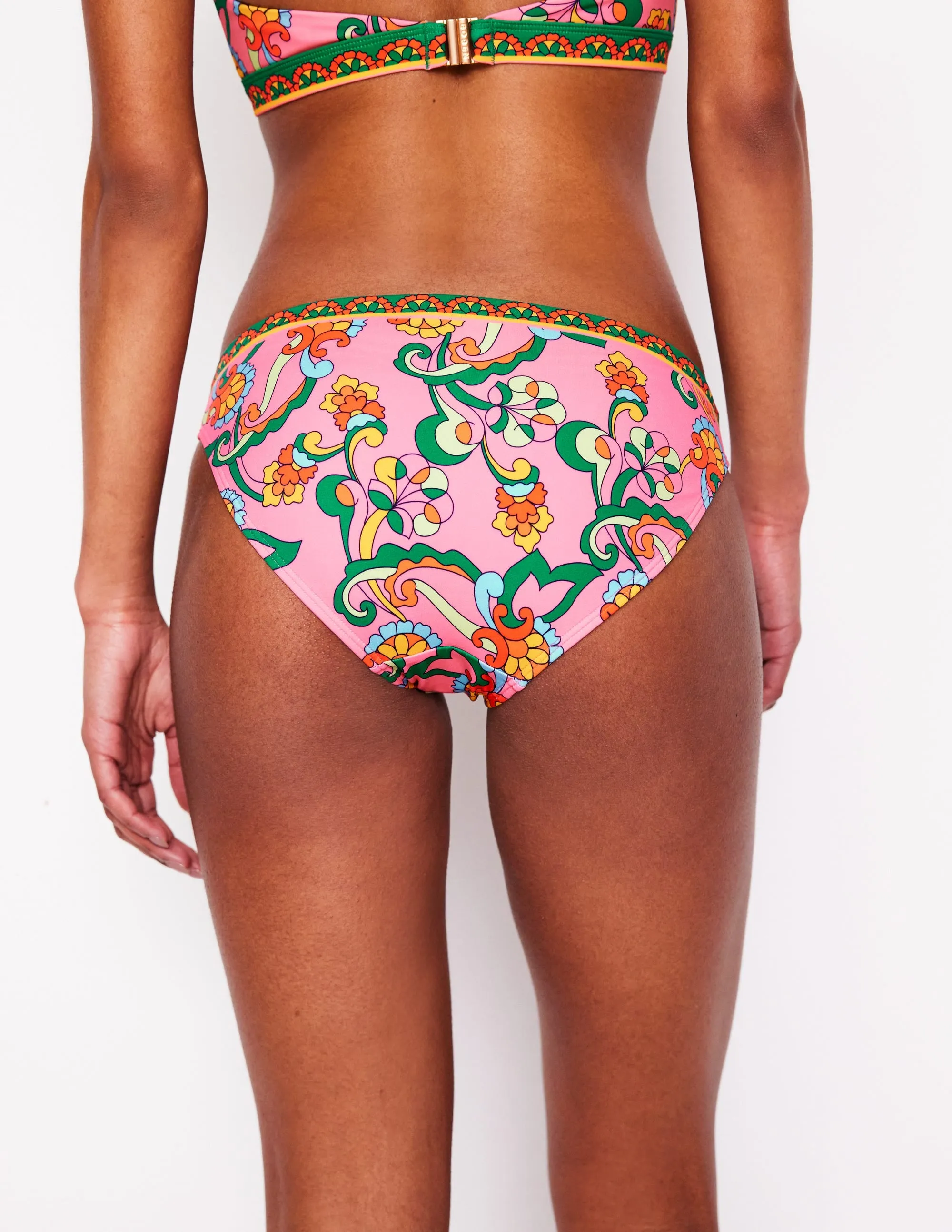 Classic Bikini Bottoms-Pink, Convertible Strap Options Ethical production