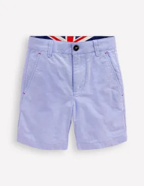 Classic Chino Shorts-Blue Oxford Athletic Shorts Stretch Movement