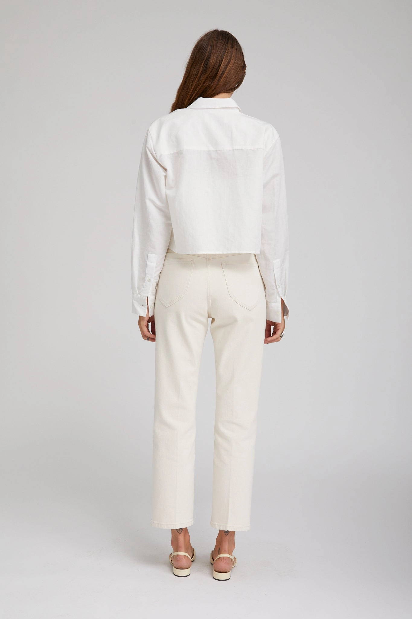 EasyCare Material Earhart Cropped Straight Leg Denim