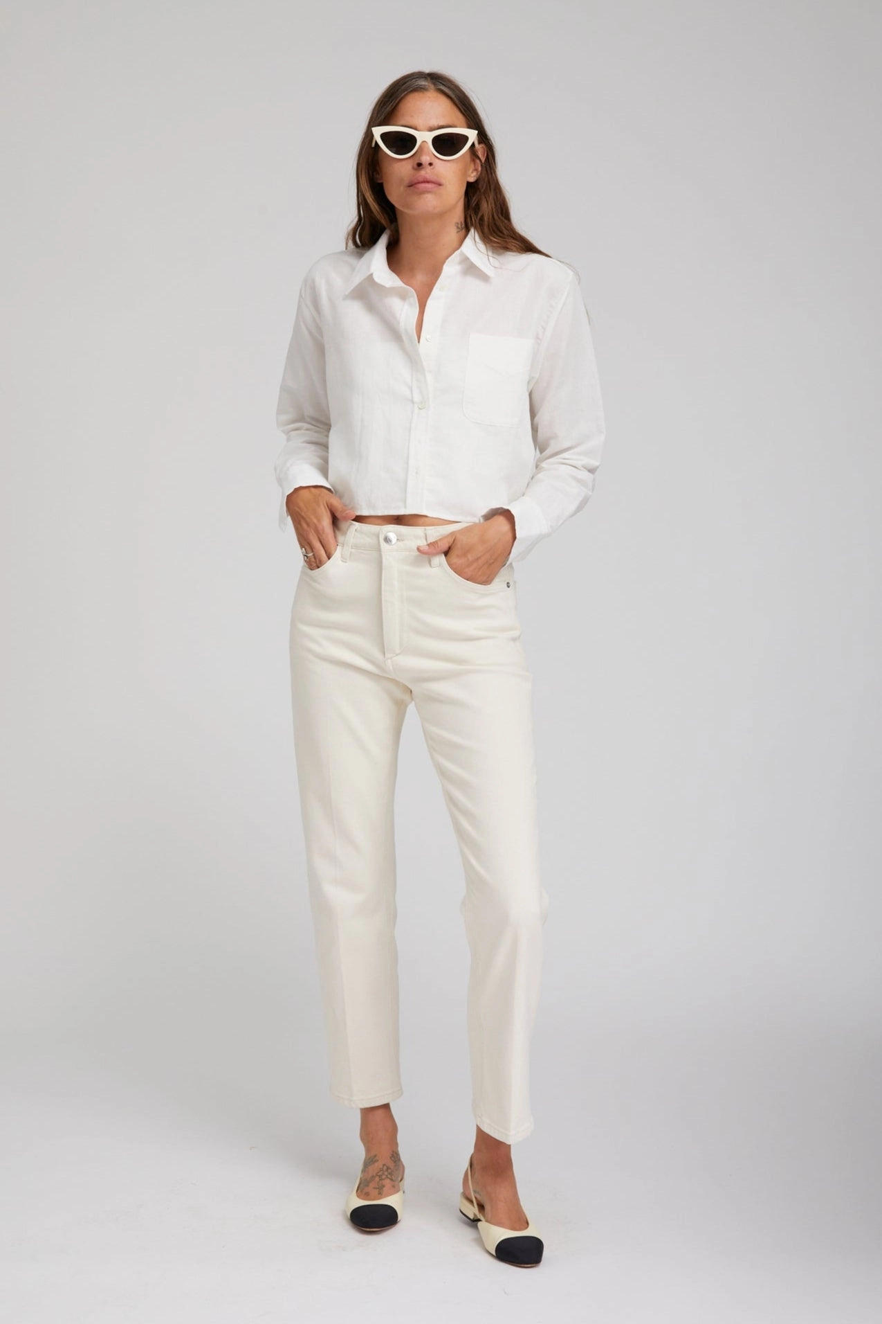 Earhart Cropped Straight Leg Denim Multipurpose Design