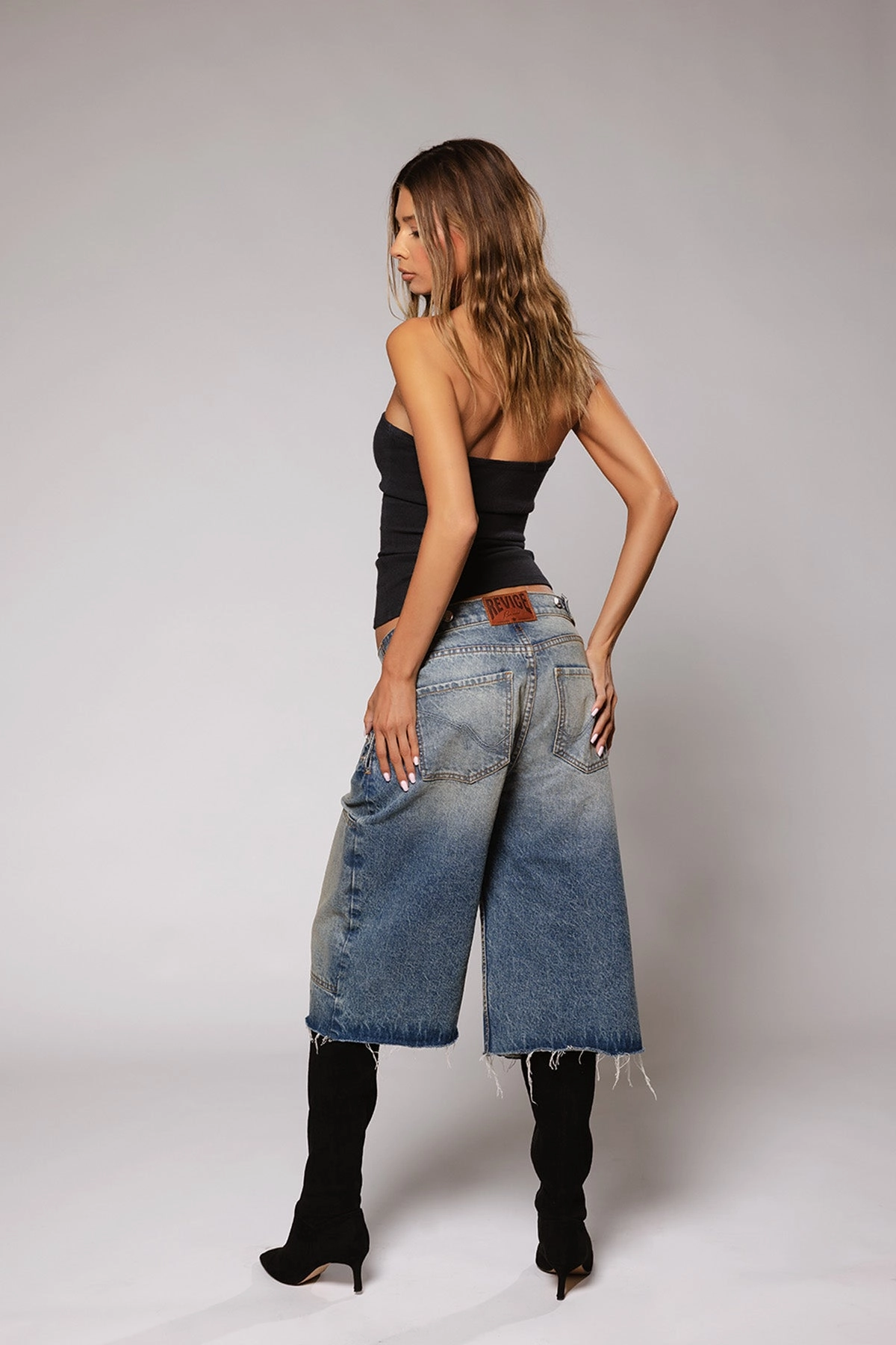 High Waist Stretch Multi Pocket Configuration The Mason Jort / Overcast