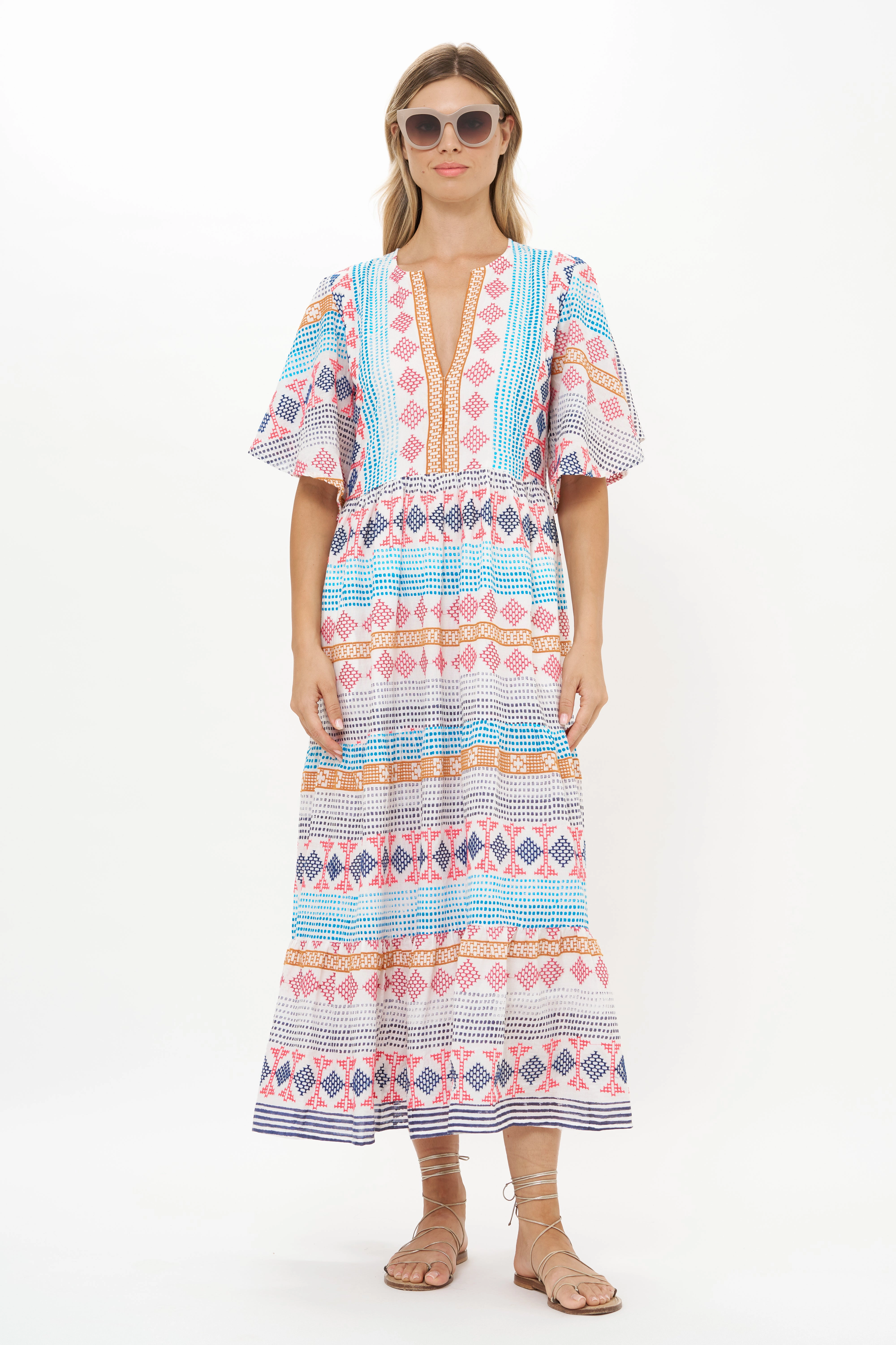 Flirty V-Neck Maxi Casablanca Multi Modern-style