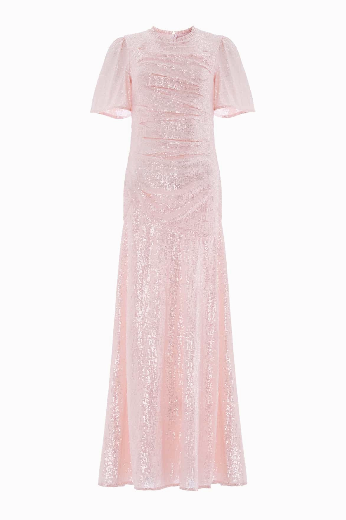 Valentina Round Neck Gown Crisp Texture