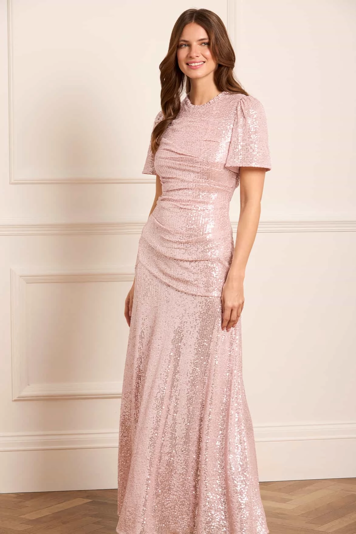 Seasonal Wear Valentina Round Neck Gown