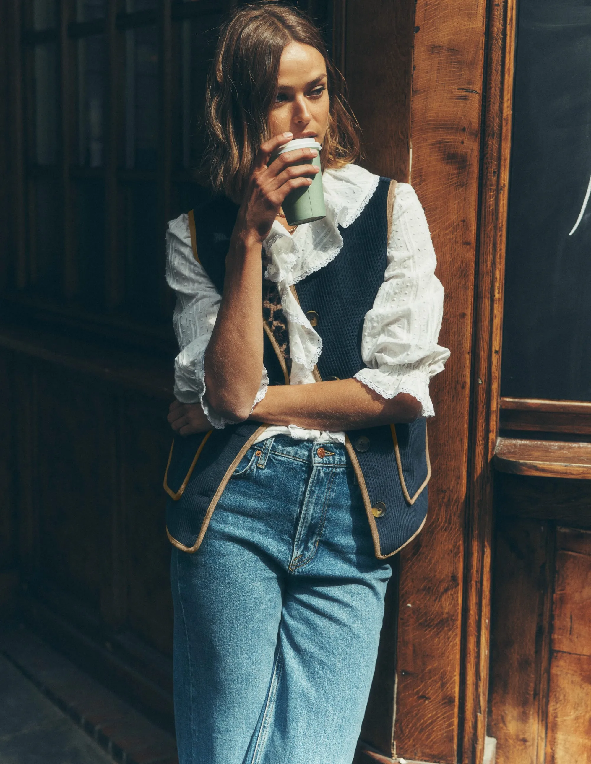 Quick Dry Coating Reversible Style Clerkenwell Reversible Gilet-Navy, Leopard