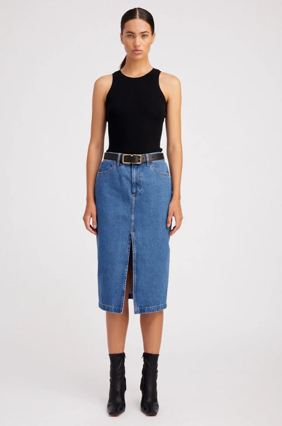 AntiPillTreatment Coco Denim A-Line Pencil Skirt
