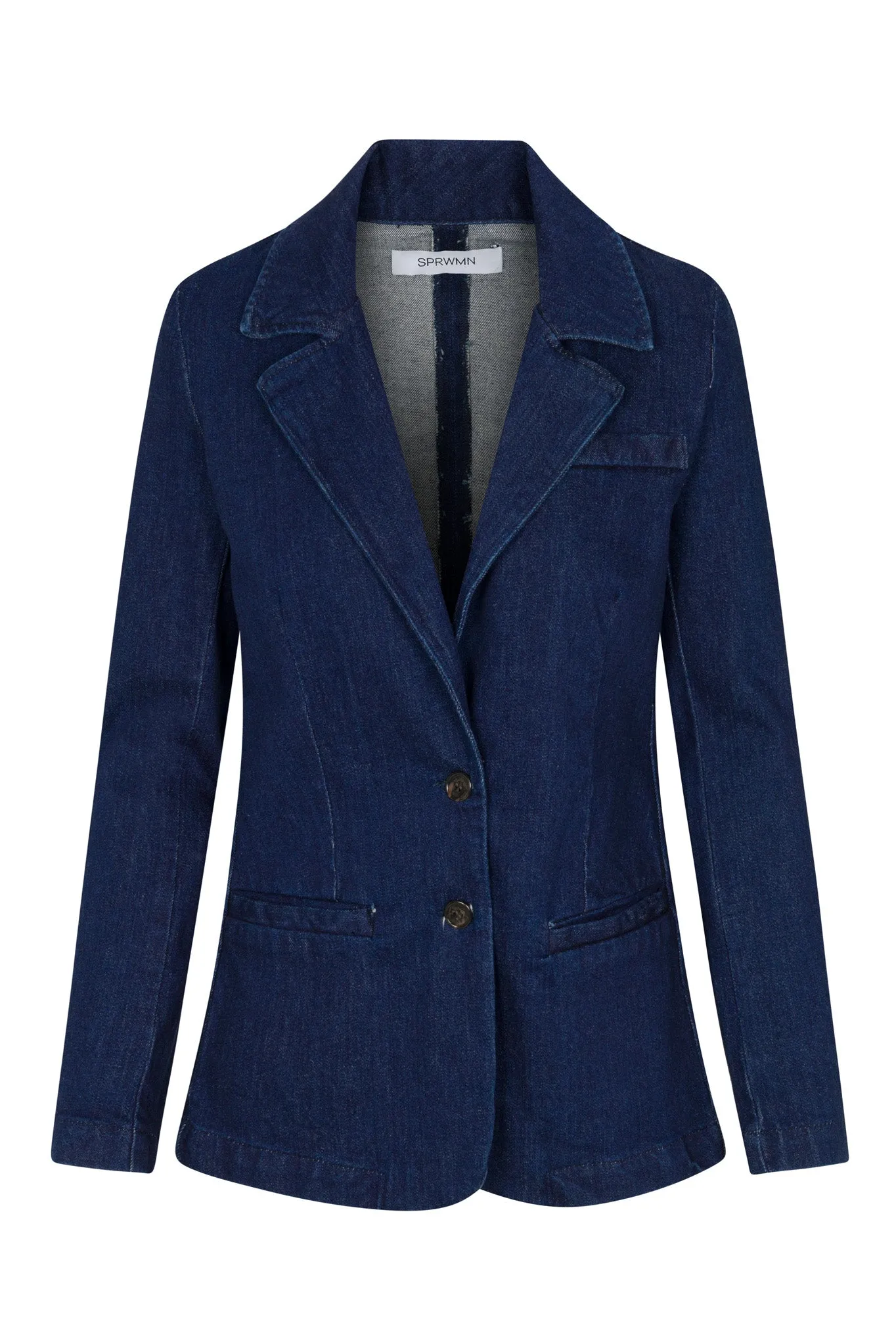 Moisture Wicking Finish Rinse Denim Blazer