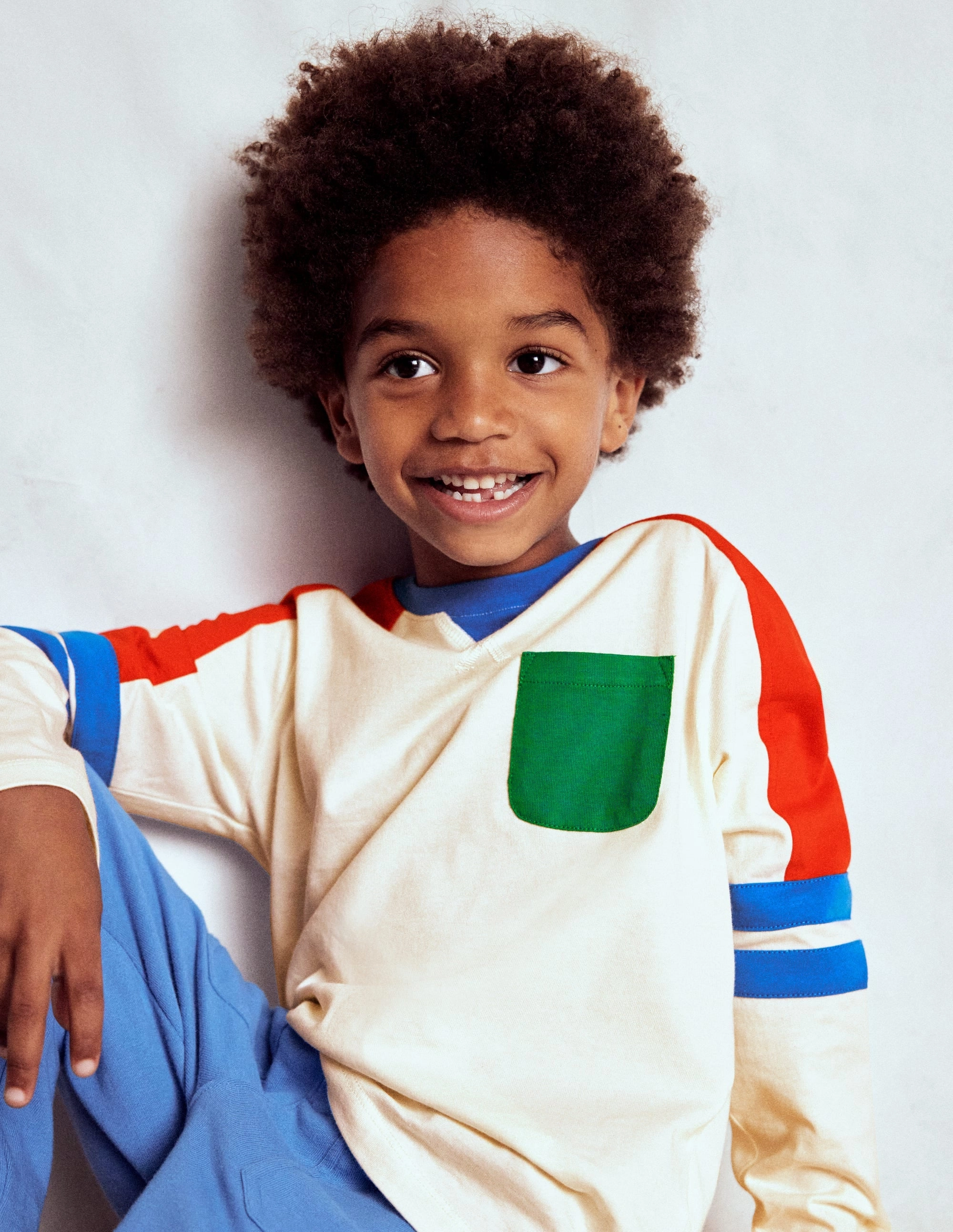 SeamlessDesign Colour Block T-shirt-Soft Ivory Multi