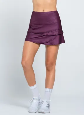 Wrinklefree Tapered leg Long All That Shimmers Scallop Skirt