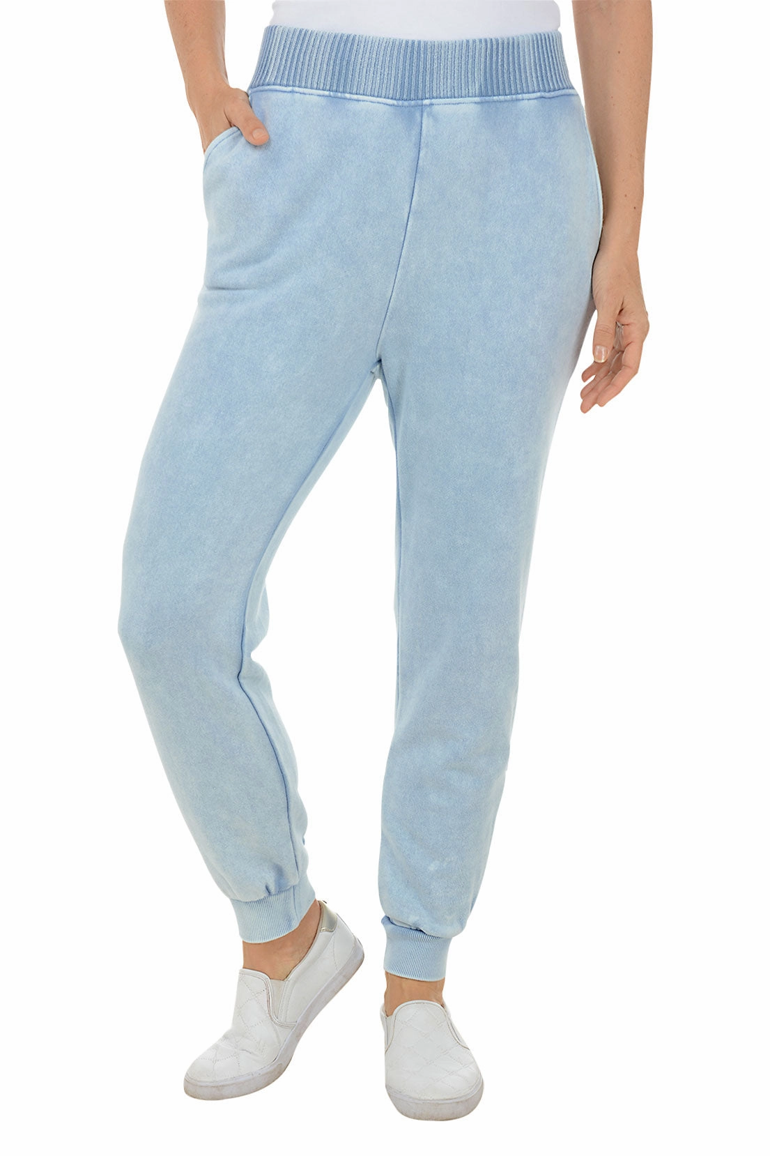 HighWaistSupport Mineral Wash French Terry Jogger