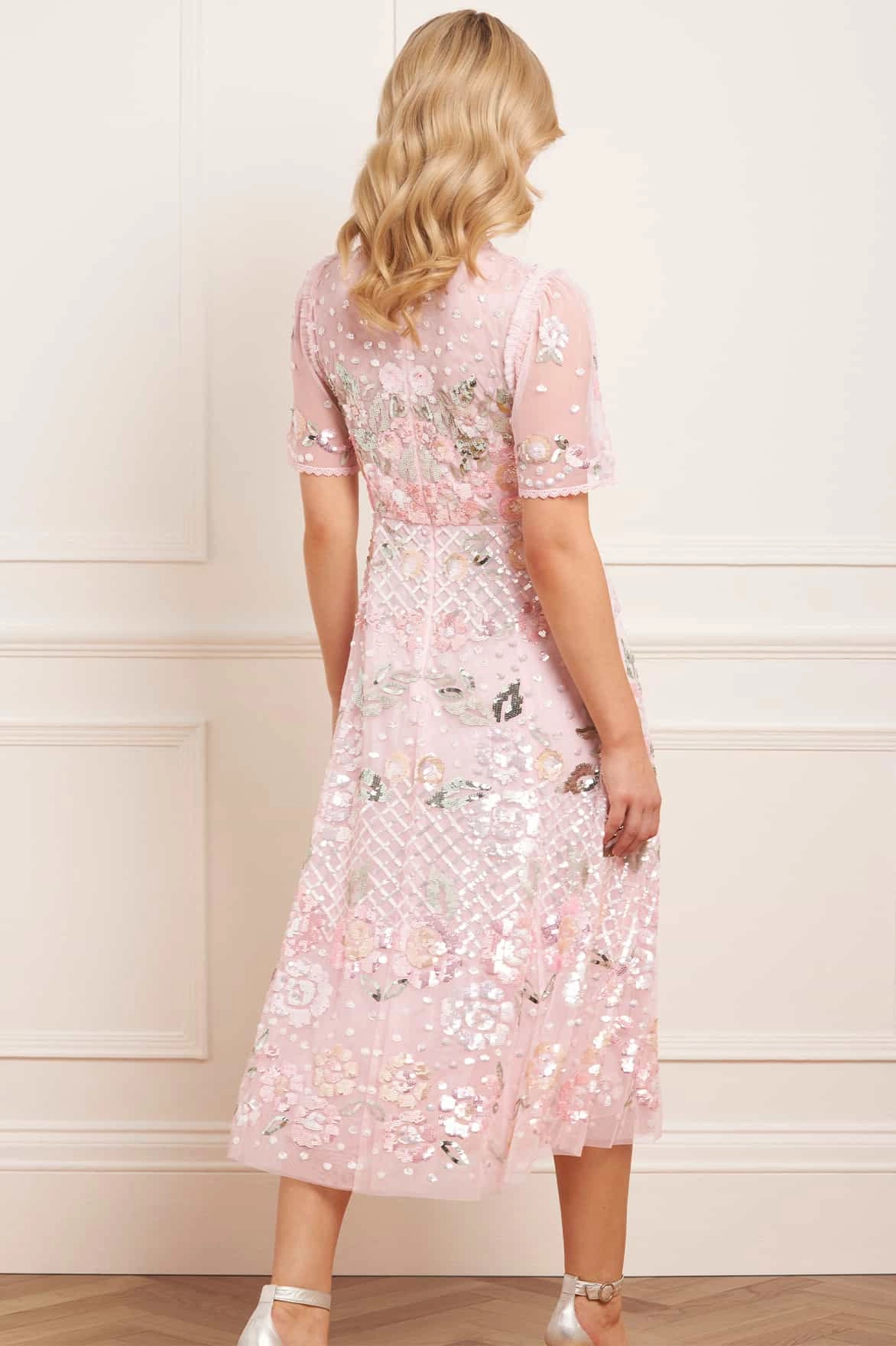 Rosalie Short Sleeve Ballerina Dress Day To Night Clean Structure