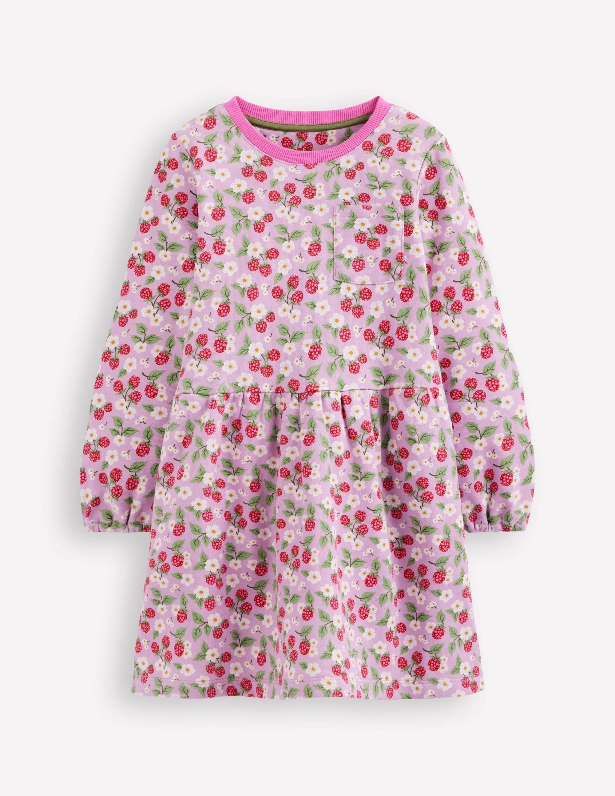 Loopback Sweat Dress-Soft Lavender Vintage Berry Beadwork