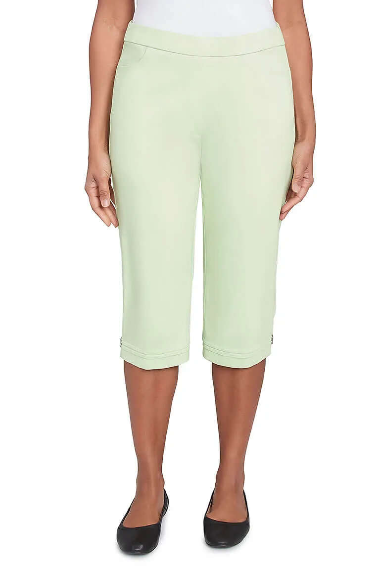Comfort Ready Parrot Cay Pleated Hem Capri Pant