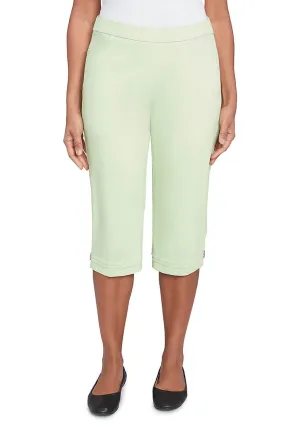 Comfort Design Parrot Cay Pleated Hem Capri Pant