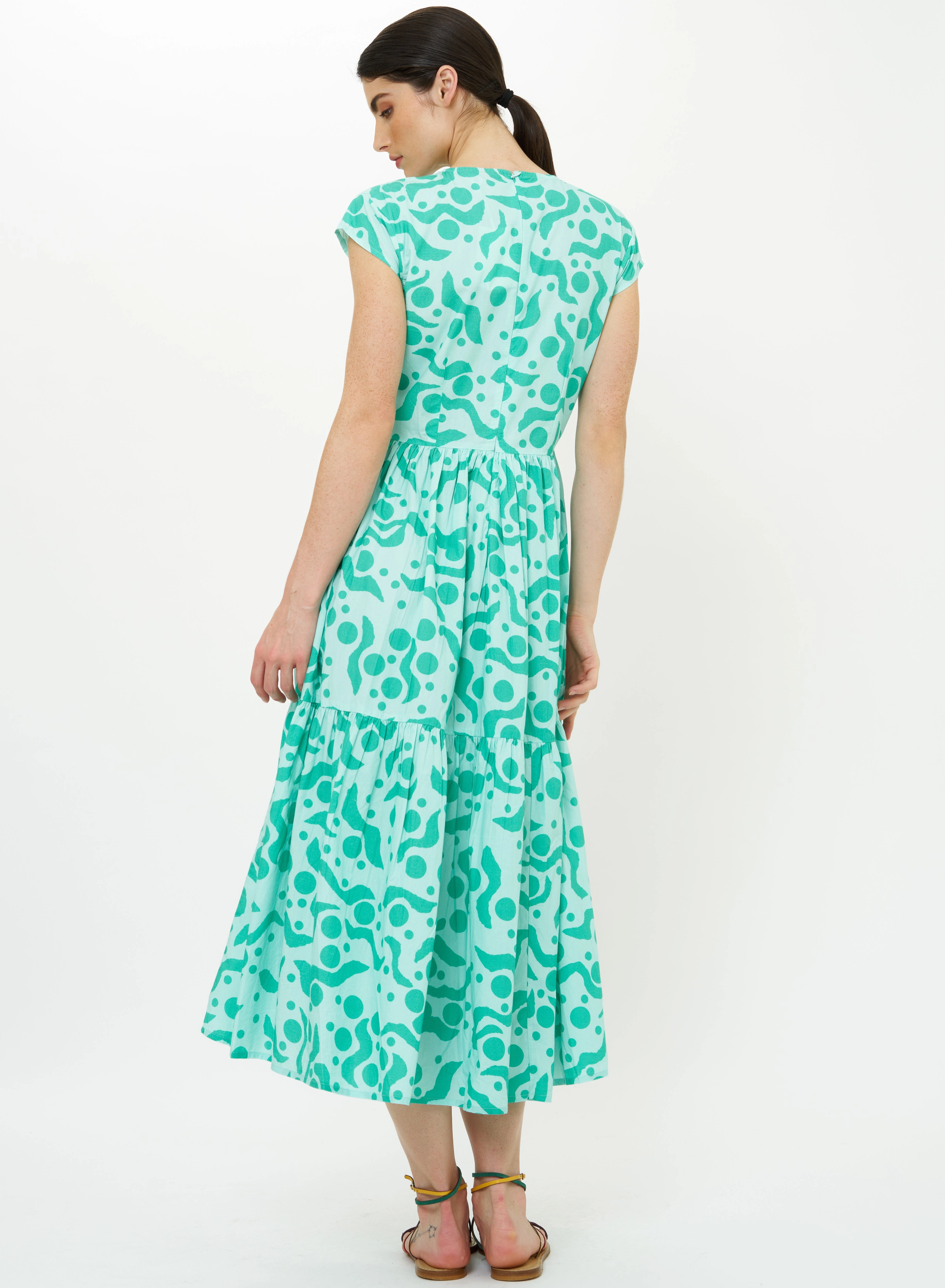 Cap Sleeve Midi Acadia Aqua Luxe Mood