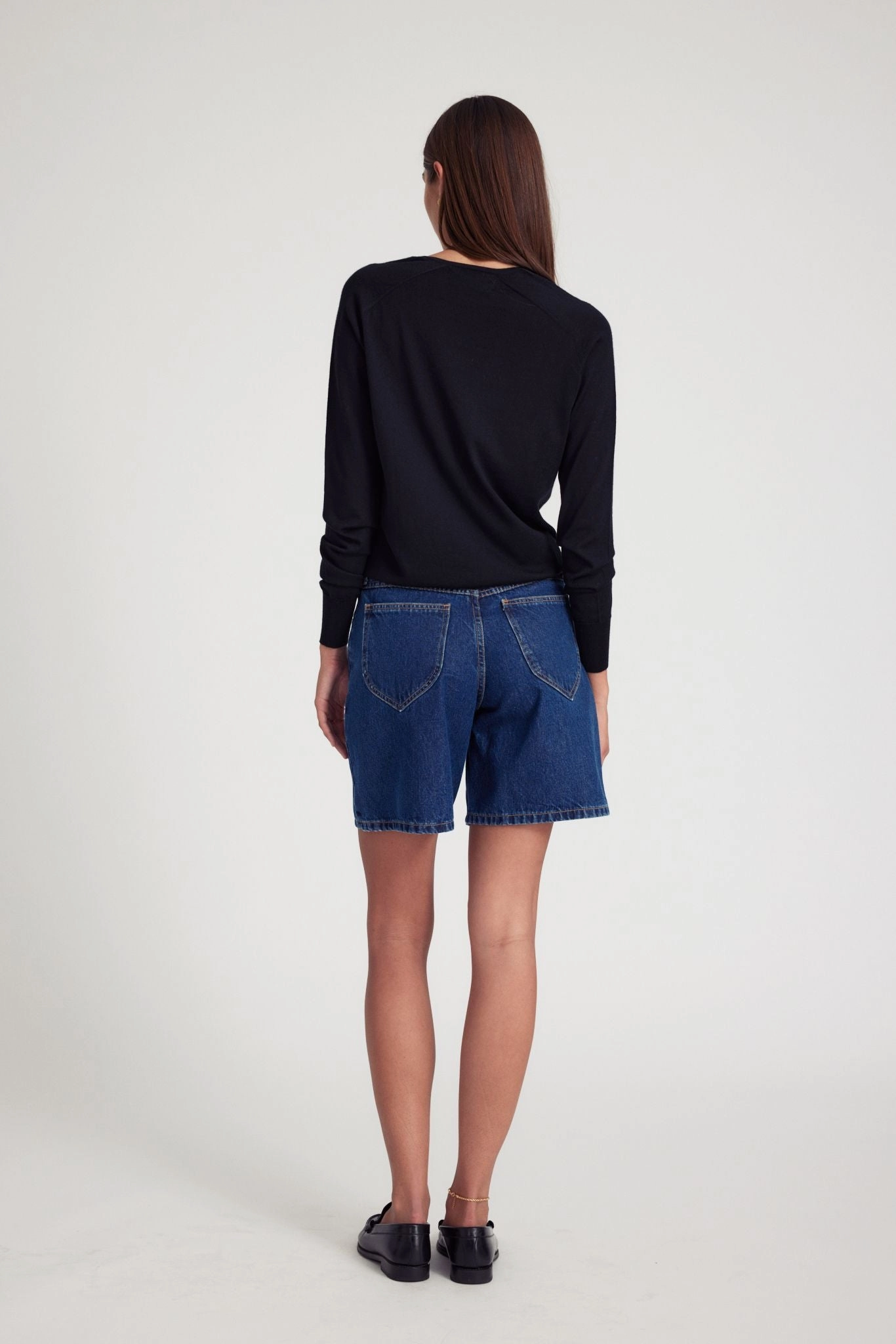 Alicia A-Line Denim Shorts High Visibility Trim